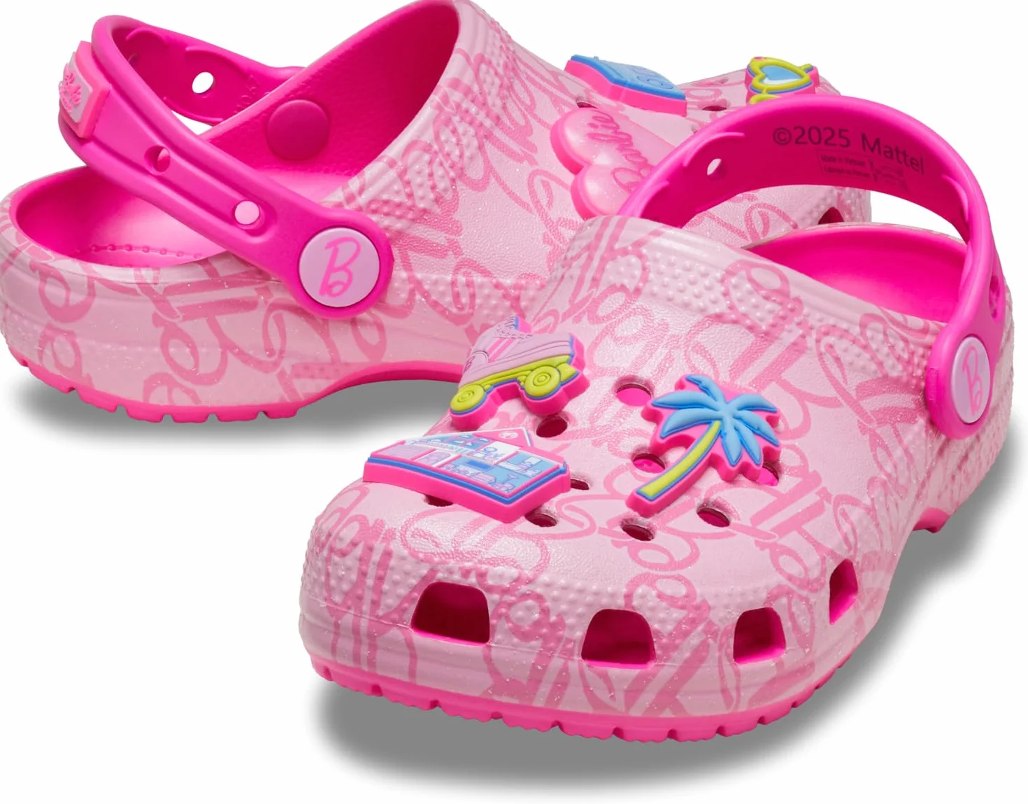 Crocs Mattel Pink Barbie Classic Clog T, Zuecos Unisex niños