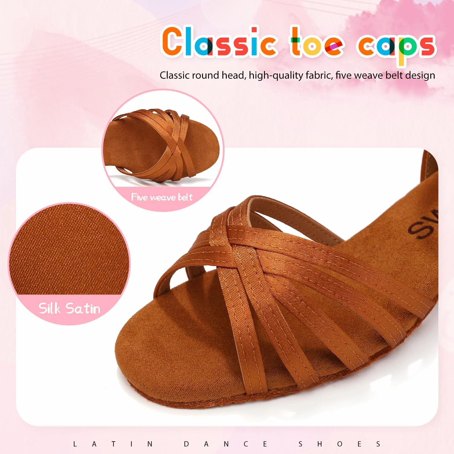 SWDZM Zapatos de Baile Latino Niña Tacón 3 cm Estándar Salsa Bailarina y Bachata Principiantes Bailarina Práctica