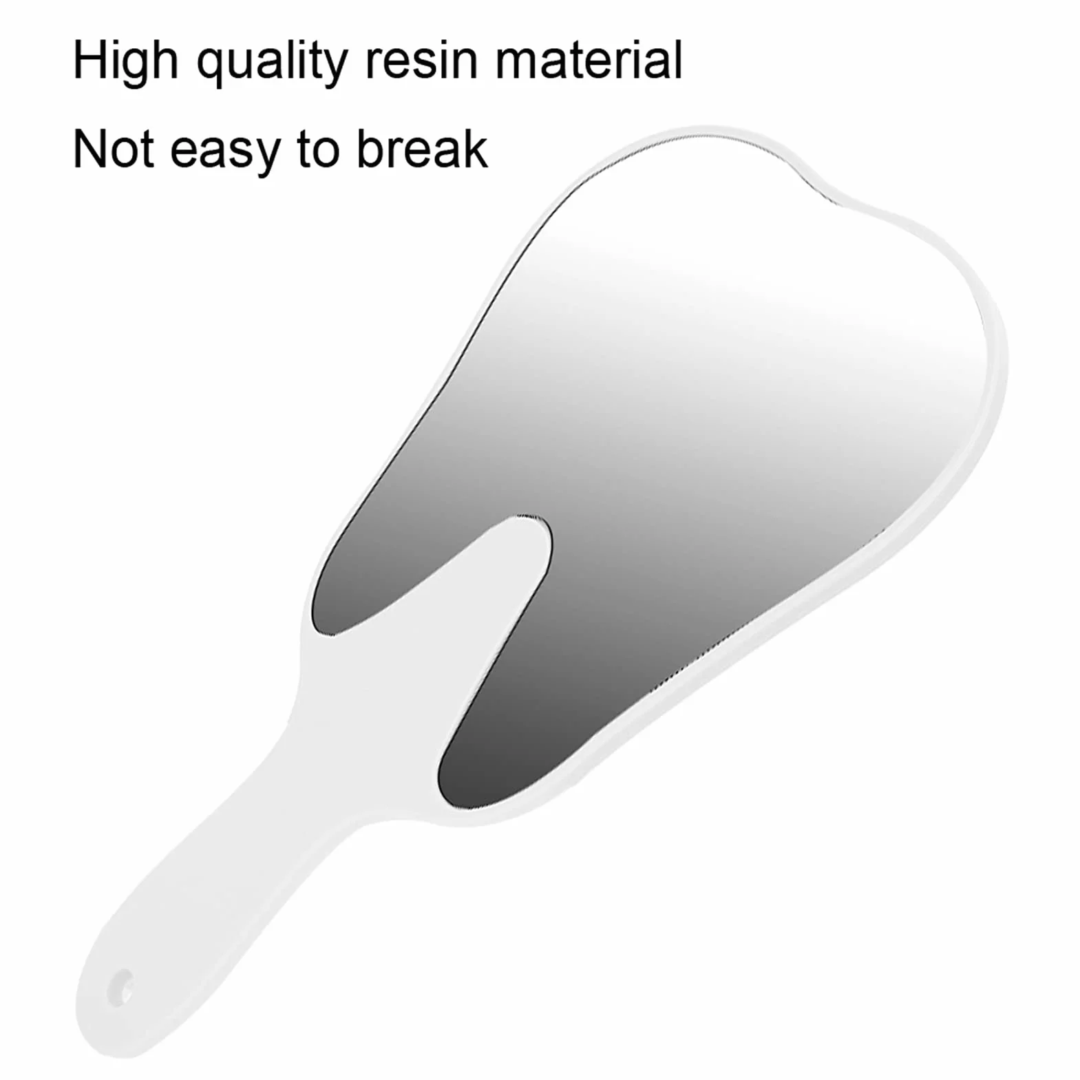 Espejo dental en forma de dientes 25 x 13,5 cm resina cristal