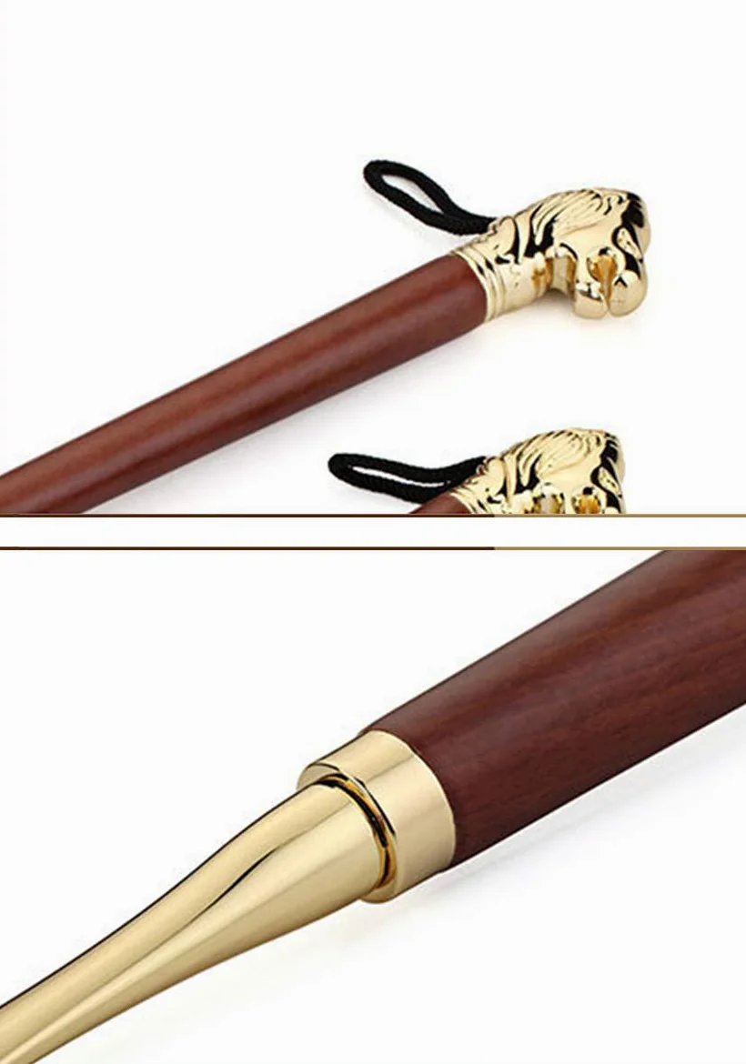 Calzador, Calzador de Alto Grado, Calzador Mango Largo Metal y Madera(Brown Lion 58cm)