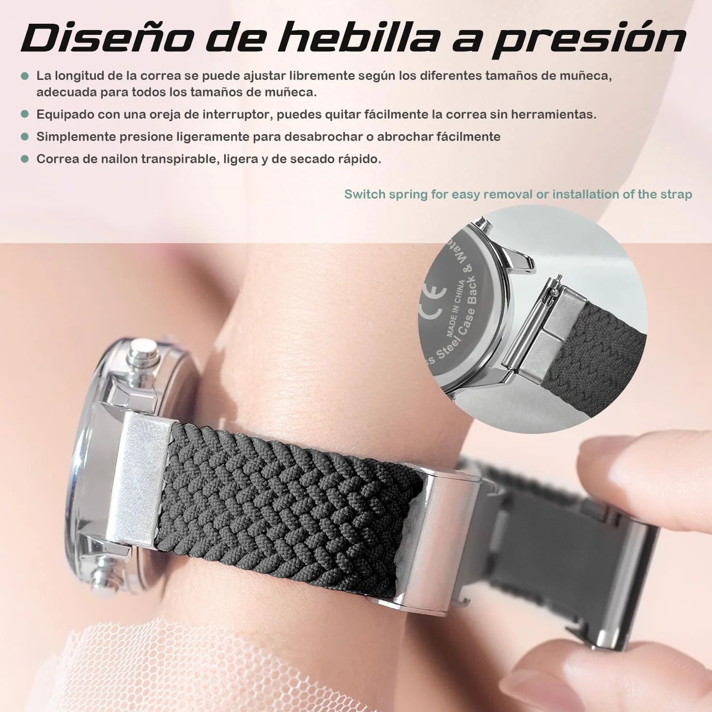 Hearkent Reloj podómetro para Mujer, grabación de calorías y Distancia, Alarma, Cuenta atrás, visualización de la Hora,sin Carga ni aplicación, 2401