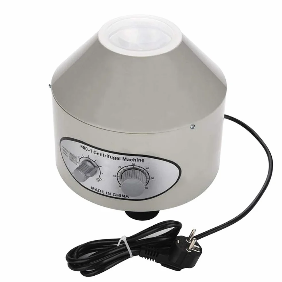 Centrífuga de Laboratorio Eléctrico de Escritorio 0-4000 rpm Temporizador 0-60min con Tubos 6x20ml Enchufe EU