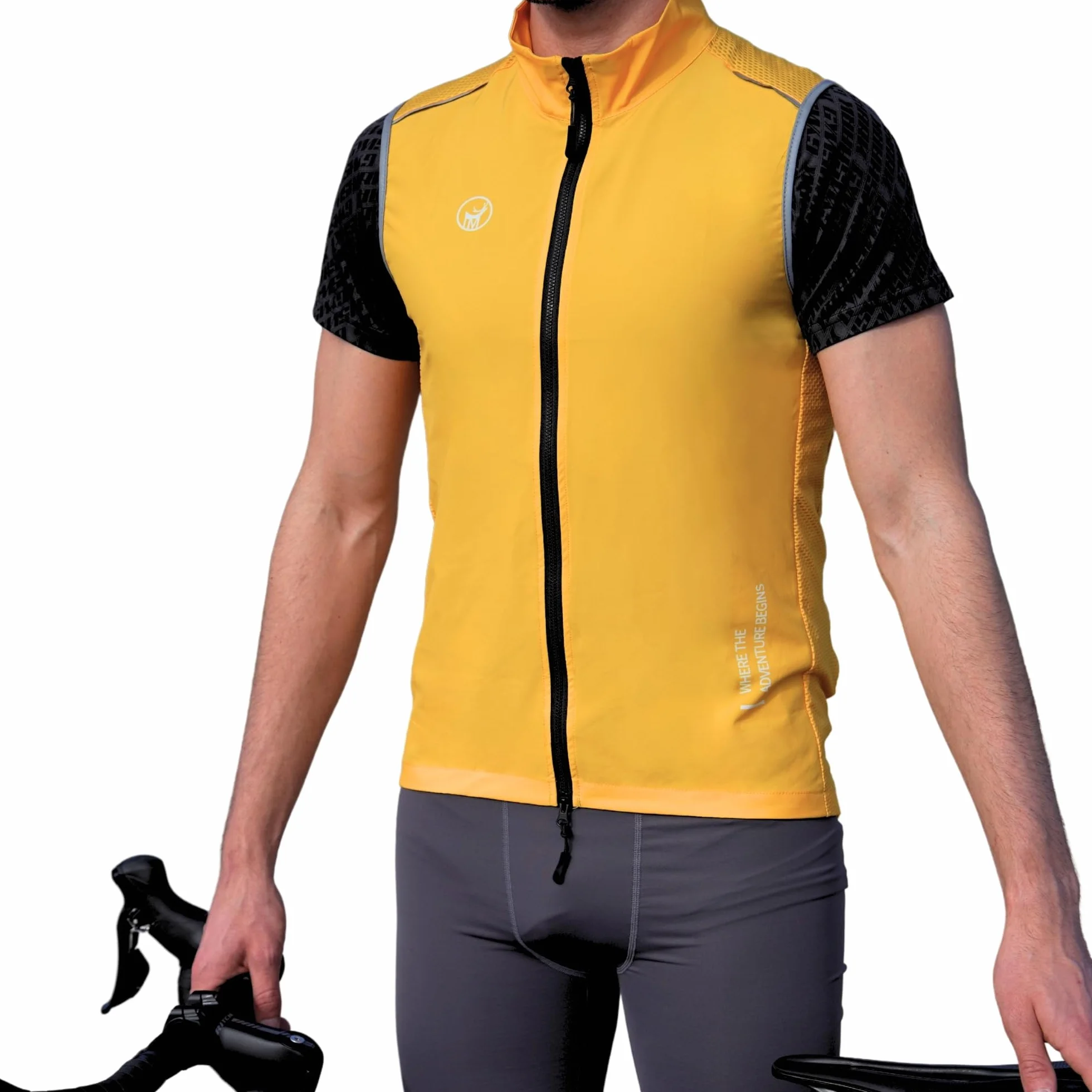 IMPALAPRO Chaleco Cortavientos Ciclismo Hombre y Mujer Ultraligero, Transpirable y Resistente - Protección Contra el Viento y la Lluvia