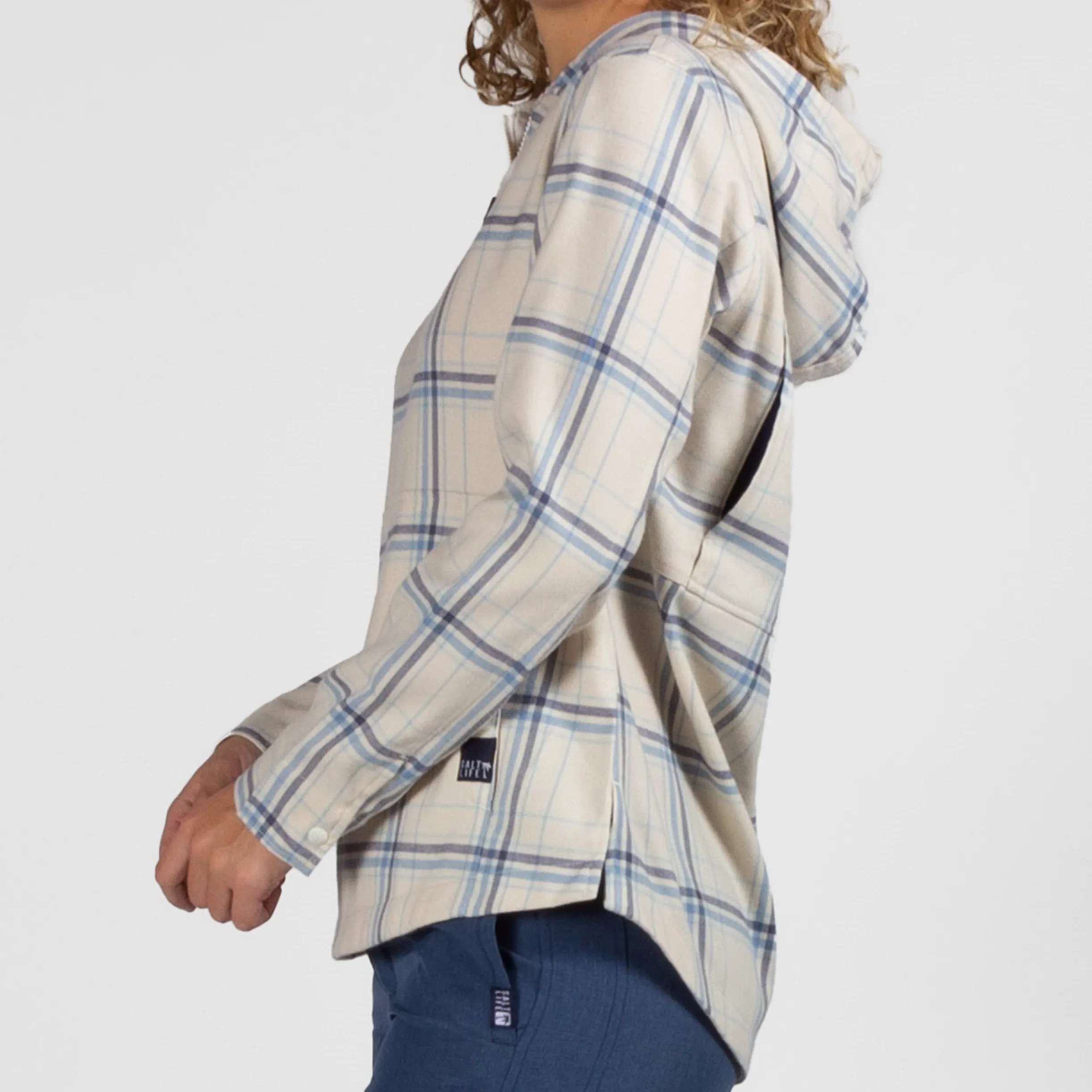 Salt Life Ahoy-Sudadera Ligera de Manga Larga SLX, Ajuste Clásico con Capucha Mujer