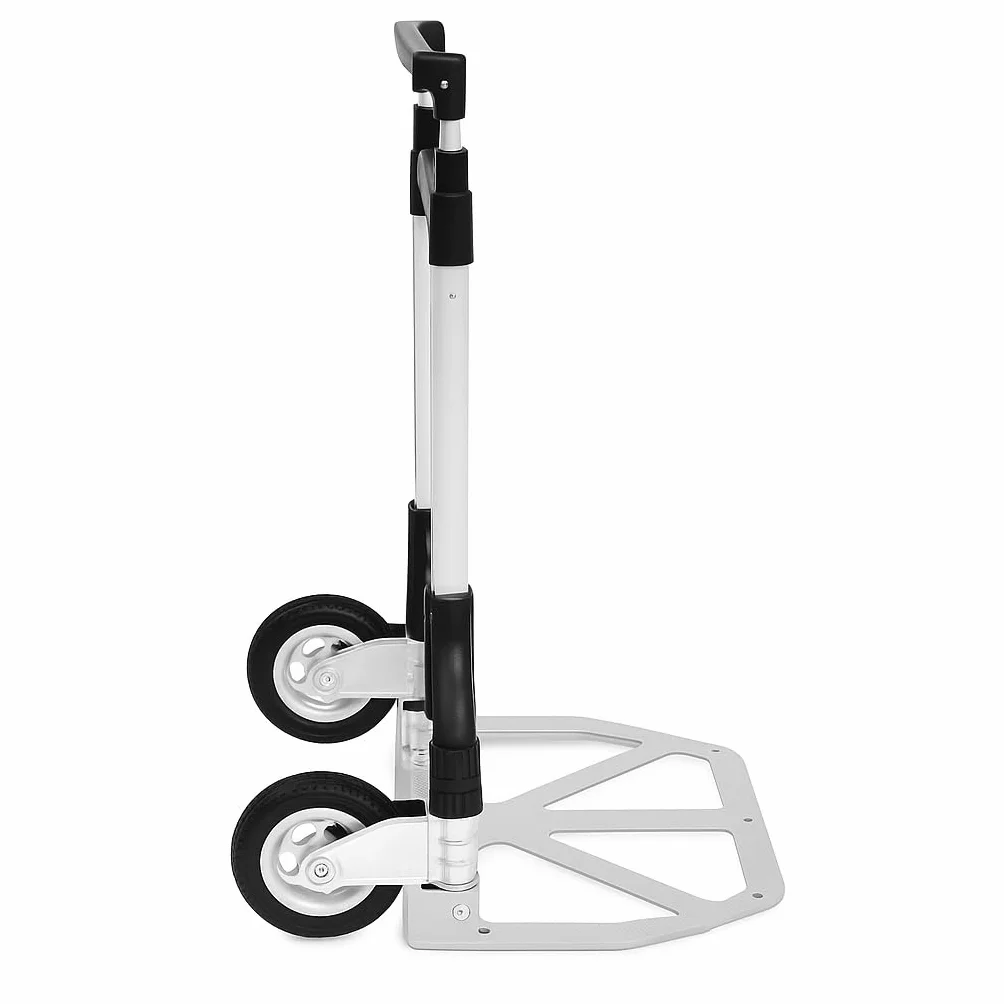 Carretilla de Mano Plegable y Extensible Aluminio 75kg con Ruedas