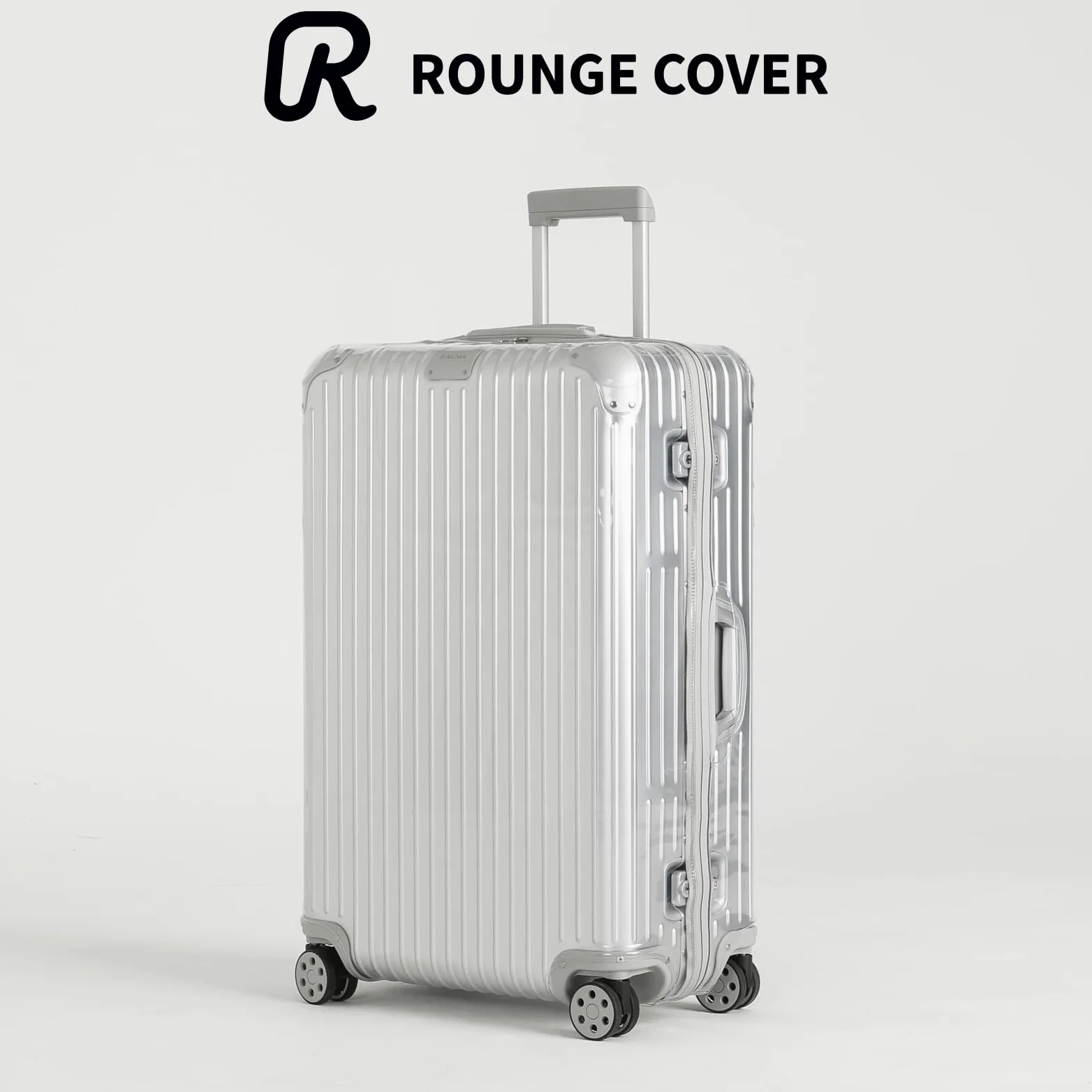 Funda de equipaje transparente de ajuste personalizado para todos los modelos RIMOWA, duradera, con cremallera y fácil de limpiar, Claro, 63, Rounge - Funda transparente para Rimowa