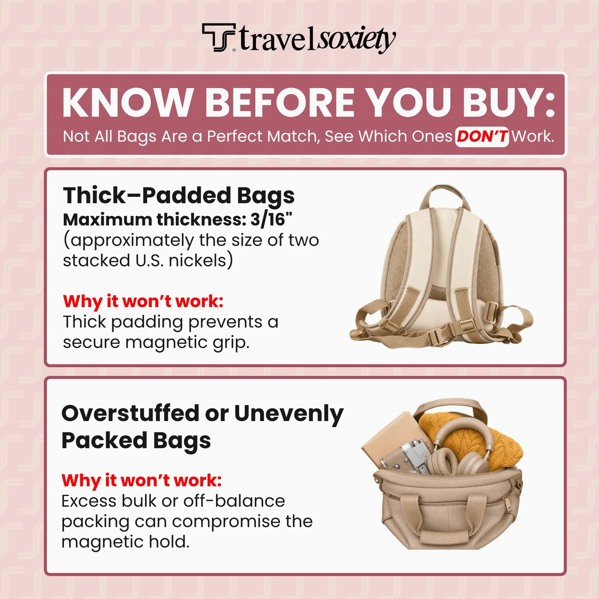 Correa de Trolley Correa de Equipaje de Mano Correa sobre el Asa de la Maleta para Sujetar Bolsa de Mano Accesorios de Viaje Aprobado por TSA Carry-On Funda de Cinturón Añadir una Bolsa para Mochila