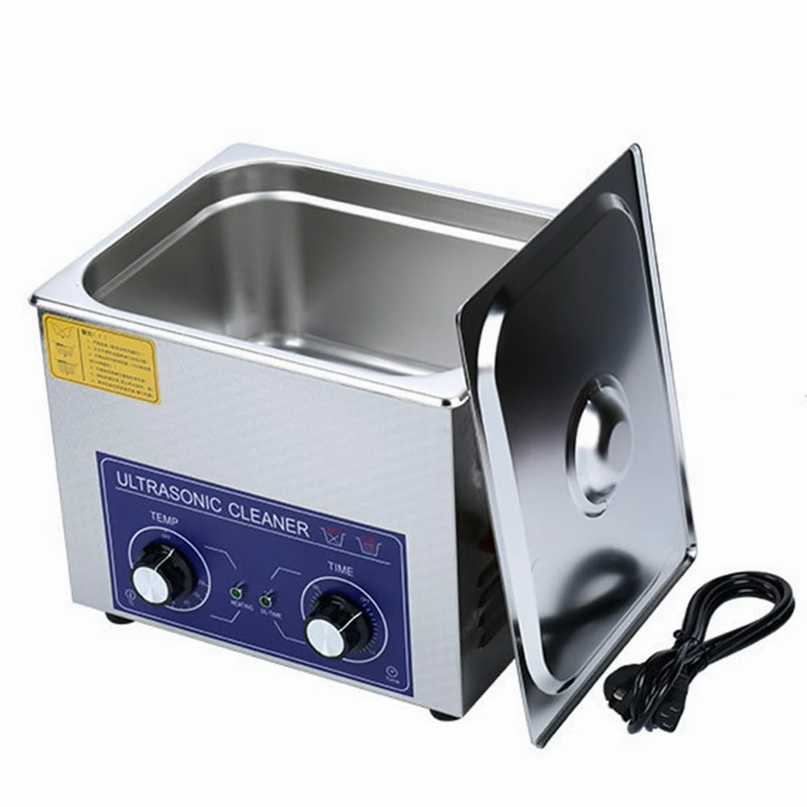 Máquina limpiadora ultrasónica para joyas, monedas, piezas de metal y placas de circuito, control de tiempo de 0 a 30 minutos con perillas de control para limpieza profesional
