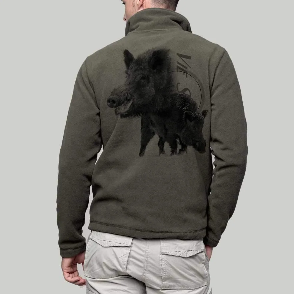 Chaqueta polar jabalí - ropa de caza personalizada