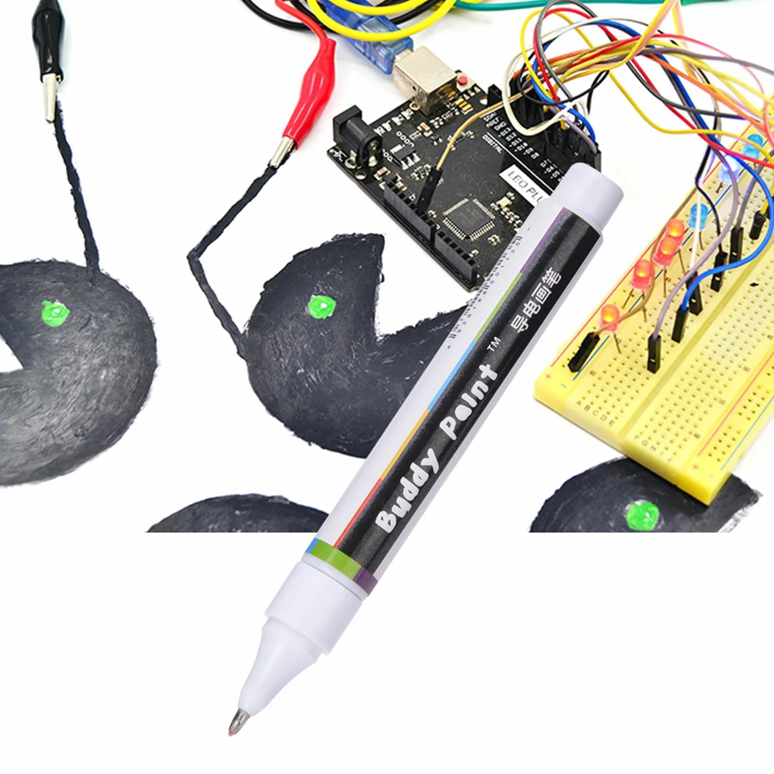 Bolígrafo de tinta conductora electrónica Herramienta de reparación de placas de circuitos con polvo de níquel metálico de alta conductividad