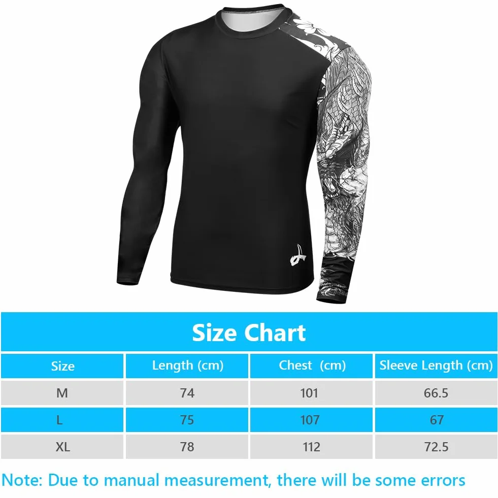 Camiseta Proteccion Solar Hombre Manga Larga UPF 50+ Anti UV Secado Rápido para Surf Natacion Running