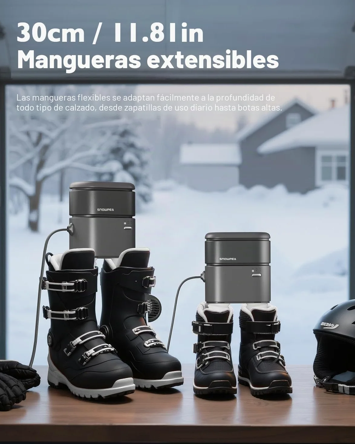 Snowpea Secador de zapatos con calefactor y temporizador 3/6/9 horas, soporte de pared