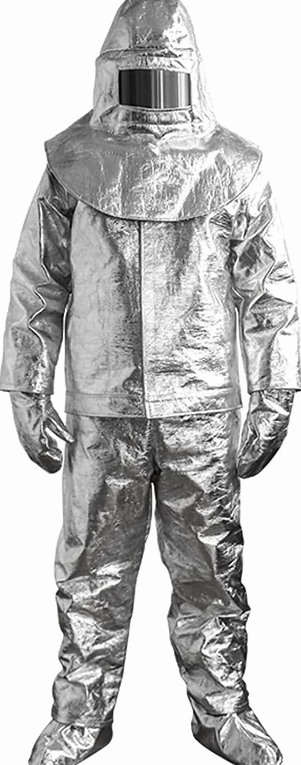 Traje Aislamiento Resistente Al Calor Traje Resistente Calor Traje Ropa Ignífugo Papel Aluminio Mina Carbón, Pozo Petróleo, Mina, Planta Química,1000°-170-180cm