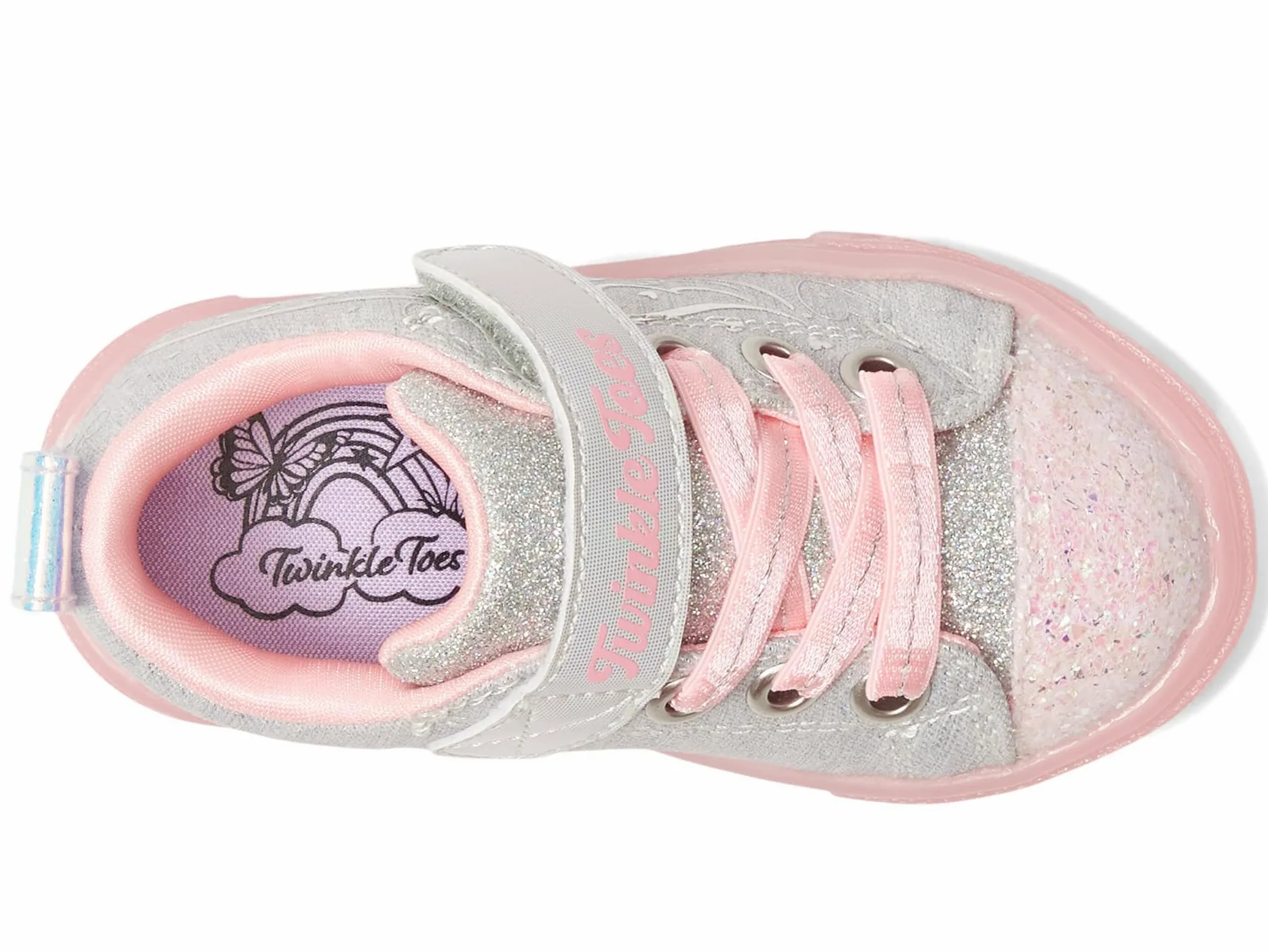 Skechers Twinkle Sparks Ice-Heather – Light-up Sneakers, Cushioned Comfort, Flexible Sole, Zapatillas niños Unisex, One Size Girls Big Kid