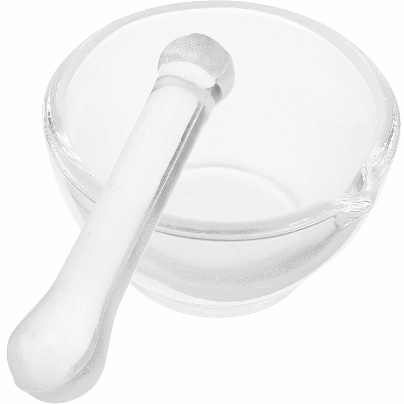 Mortero de cristal 60 mm para laboratorio y cocina