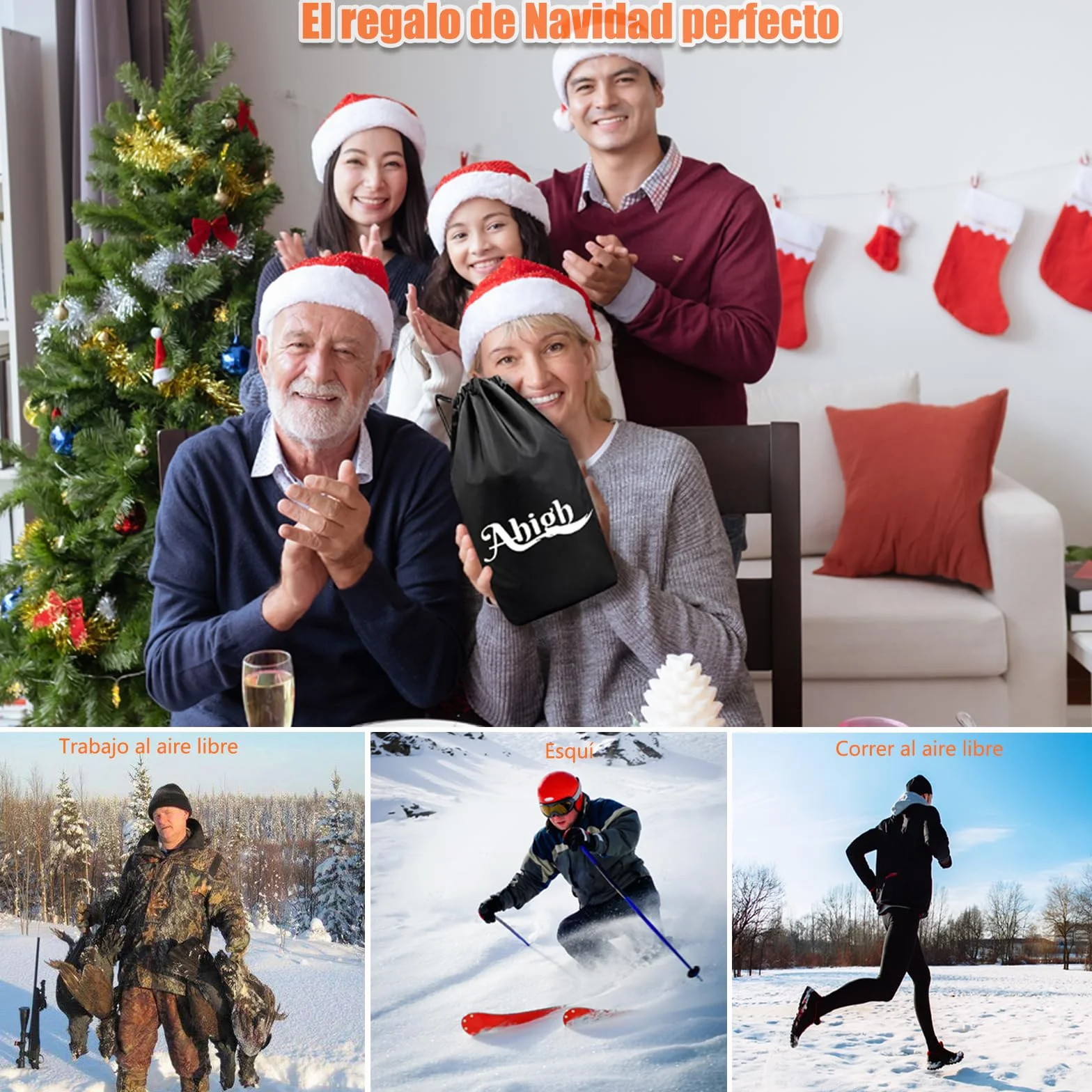 Ahigh Chaleco Calefactable hombre mujer, Chaleco Termico con Bateria, Chalecos Calefactables 9 Zonas de Calentamiento y 3 temperaturas ajustables, Chaleco calefactable para actividades al aire