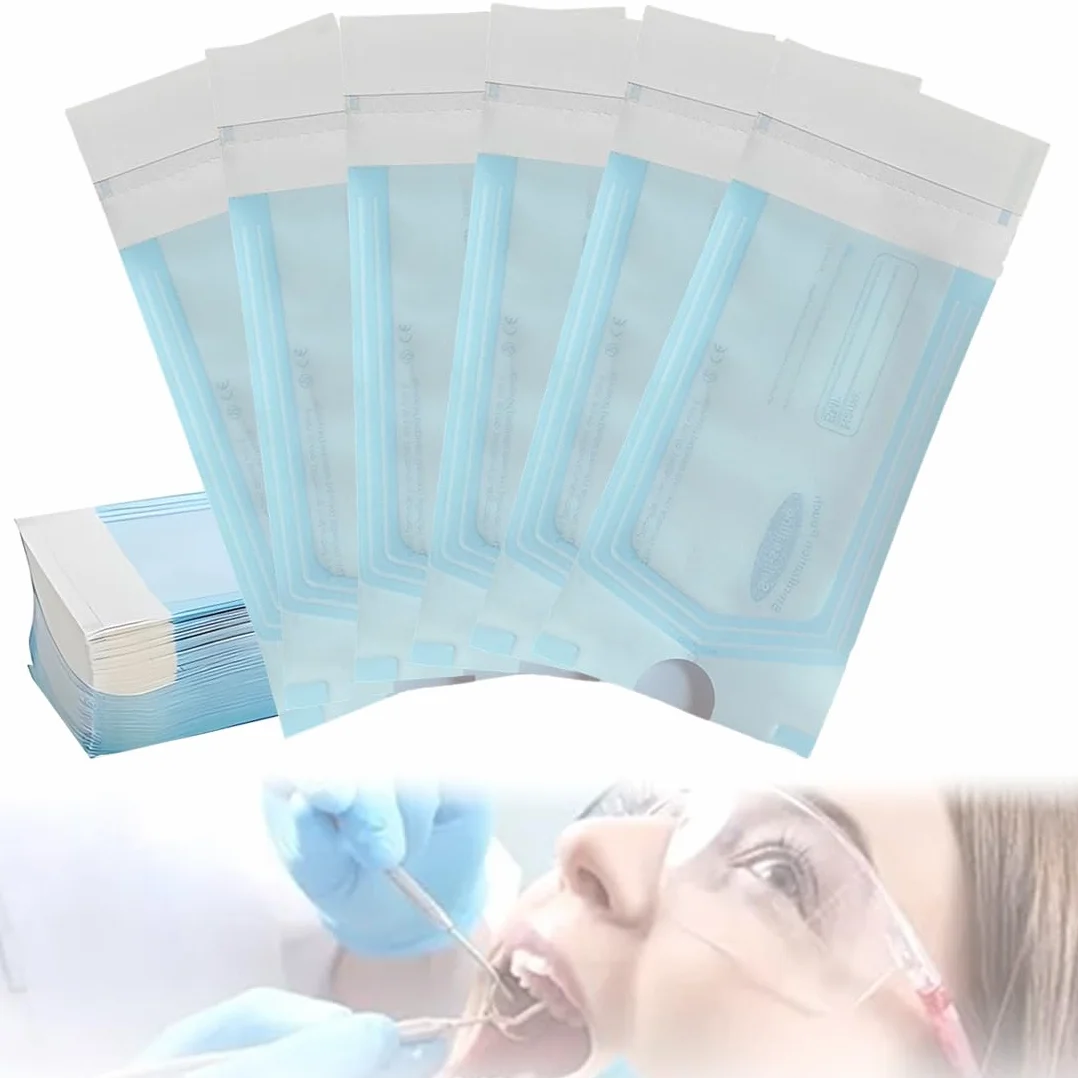Bolsas de Esterilización Autoadhesivas 130x57 mm Desechables para Herramientas Dentales