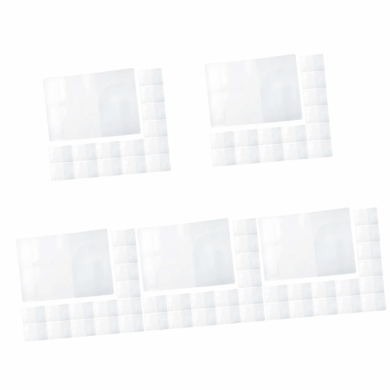 100piezas Funda De Transparente para Organizador De y Tarjetas Soporte De Multifuncional