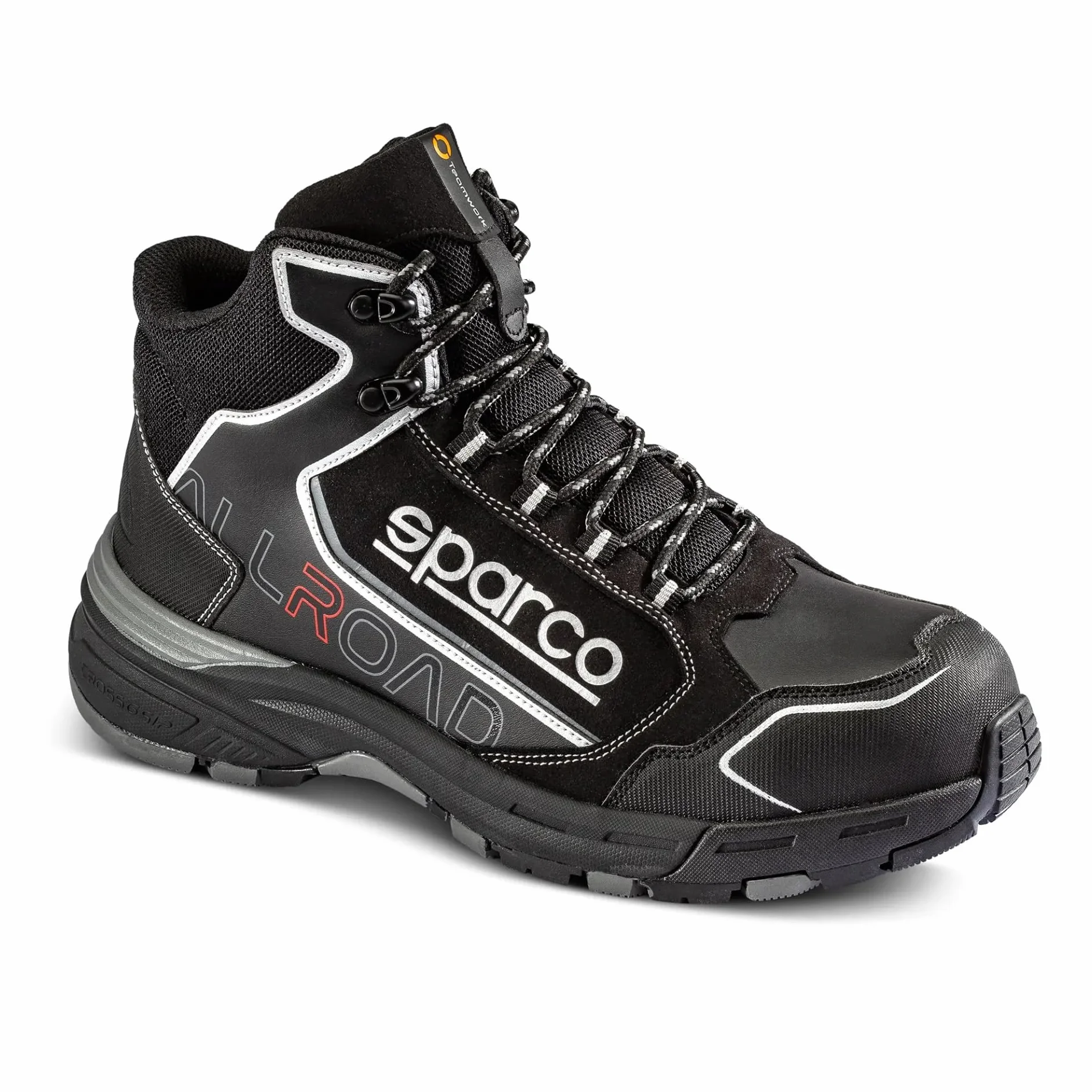 Sparco - Allroad Okayama - ESD S3S SR FO HRO - Calzado de seguridad sin metal ESD con puntera de composite - Parte superior repelente al agua - Suela antideslizante y resistente al calor - EU 42