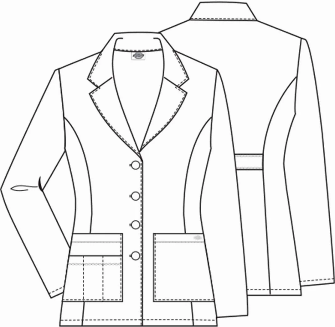 Dickies Women's 29 Inch Lab Coat, White, XX-Large