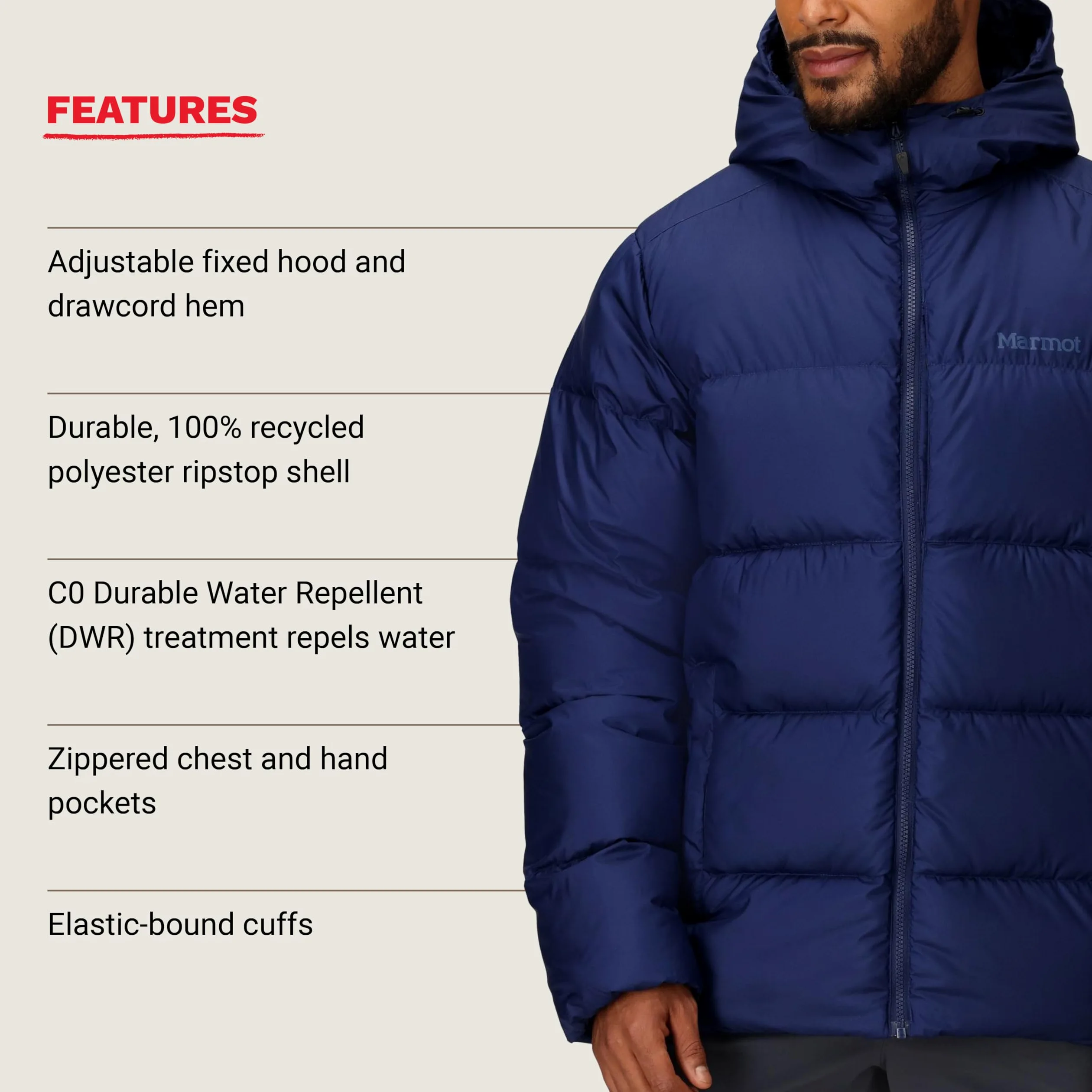 Marmot Men's Guides Down Hoody, Lightweight down jacket