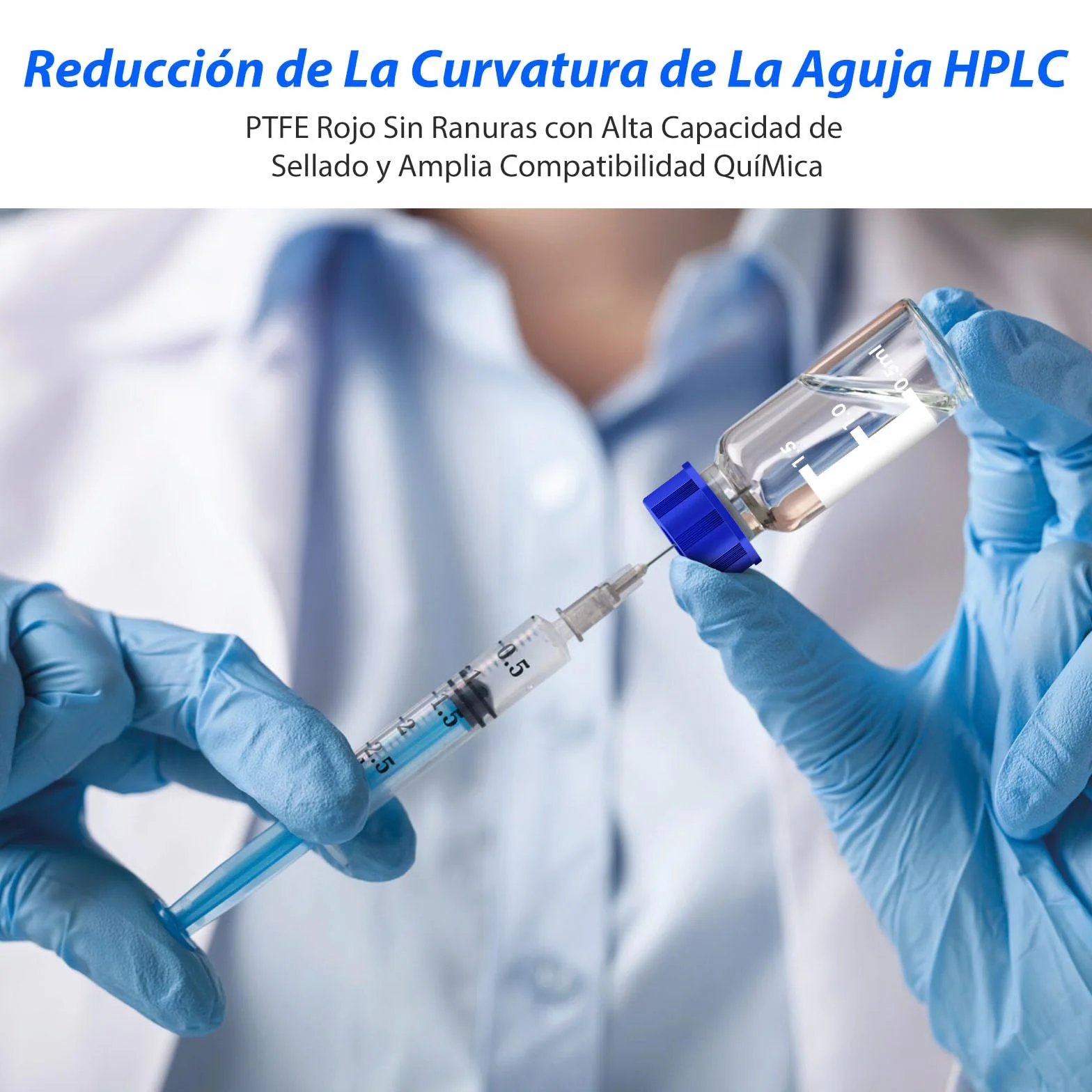 Frascos HPLC de 2 ml, 9-425, Viales Claro con Tapón de Rosca, PTFE Rojo y Septa de Silicona Blanca, 100 Pacs
