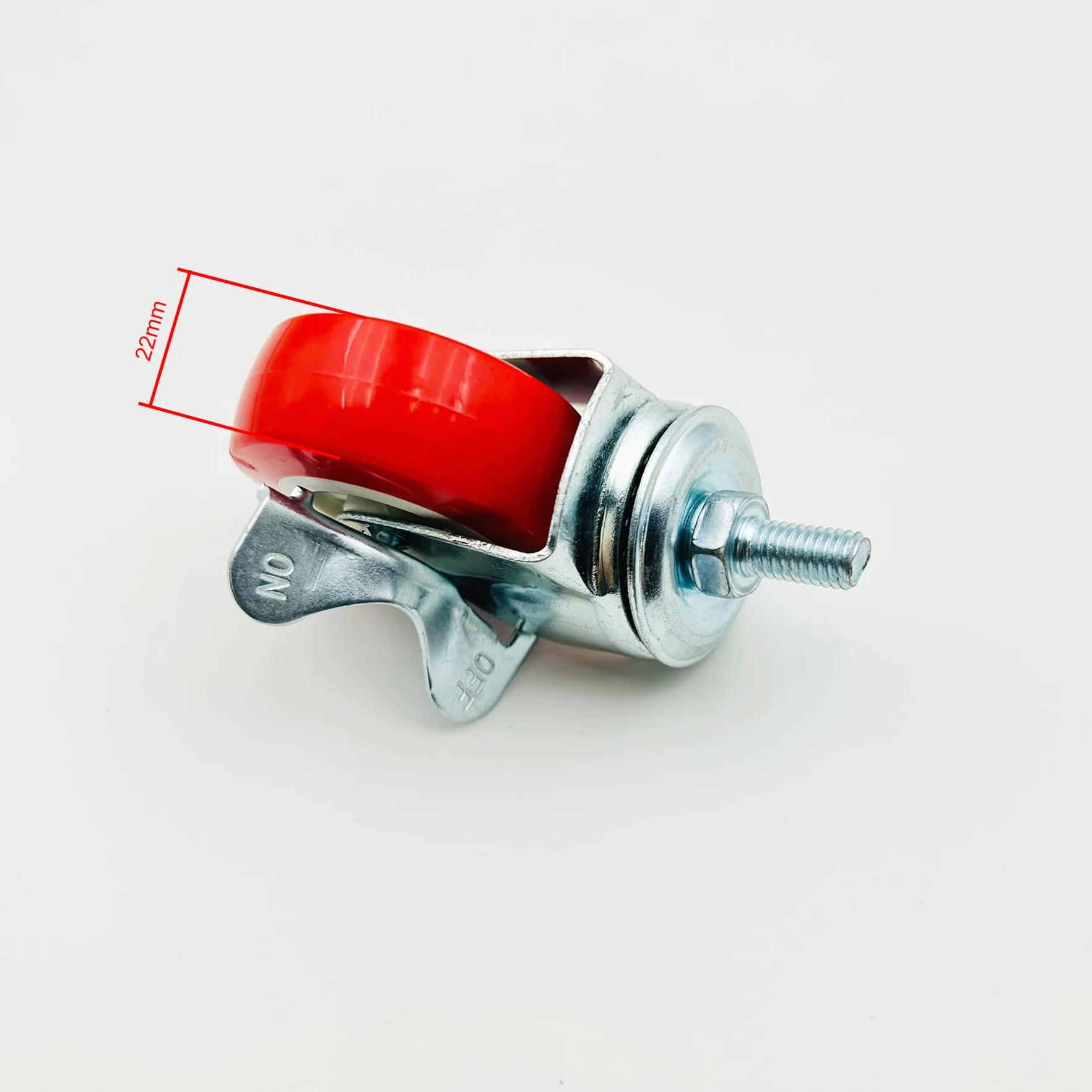 Ruedas Giratorias de PU con Freno 360° Ø 50mm IC4214A Paquete de 4 para Muebles Armarios