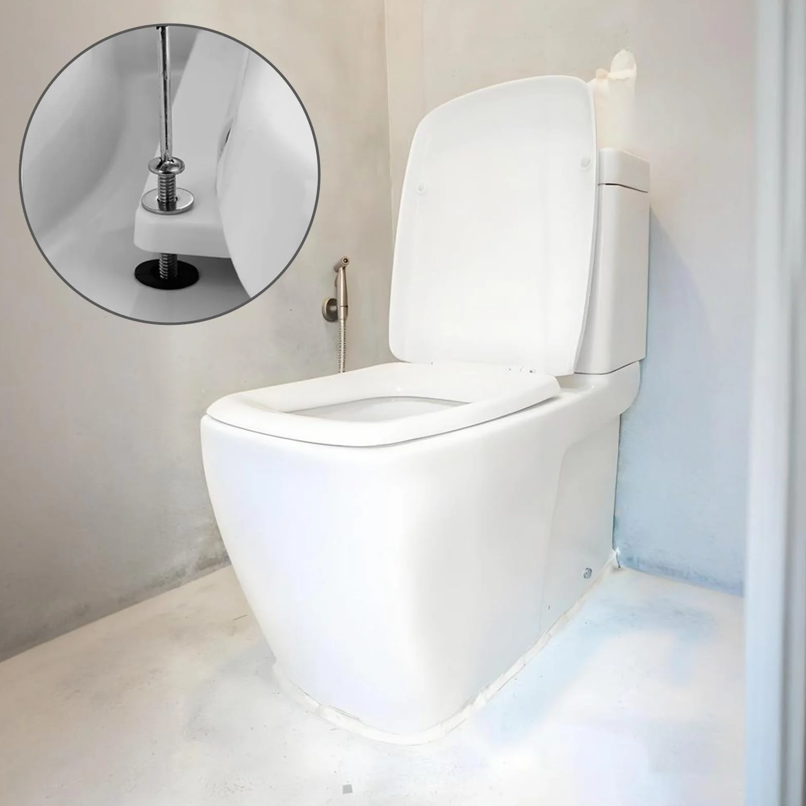 Tornillos Tapa WC, Anclaje Tapa WC, Pernos de Fijación de Asiento de Inodoro 8 Piezas