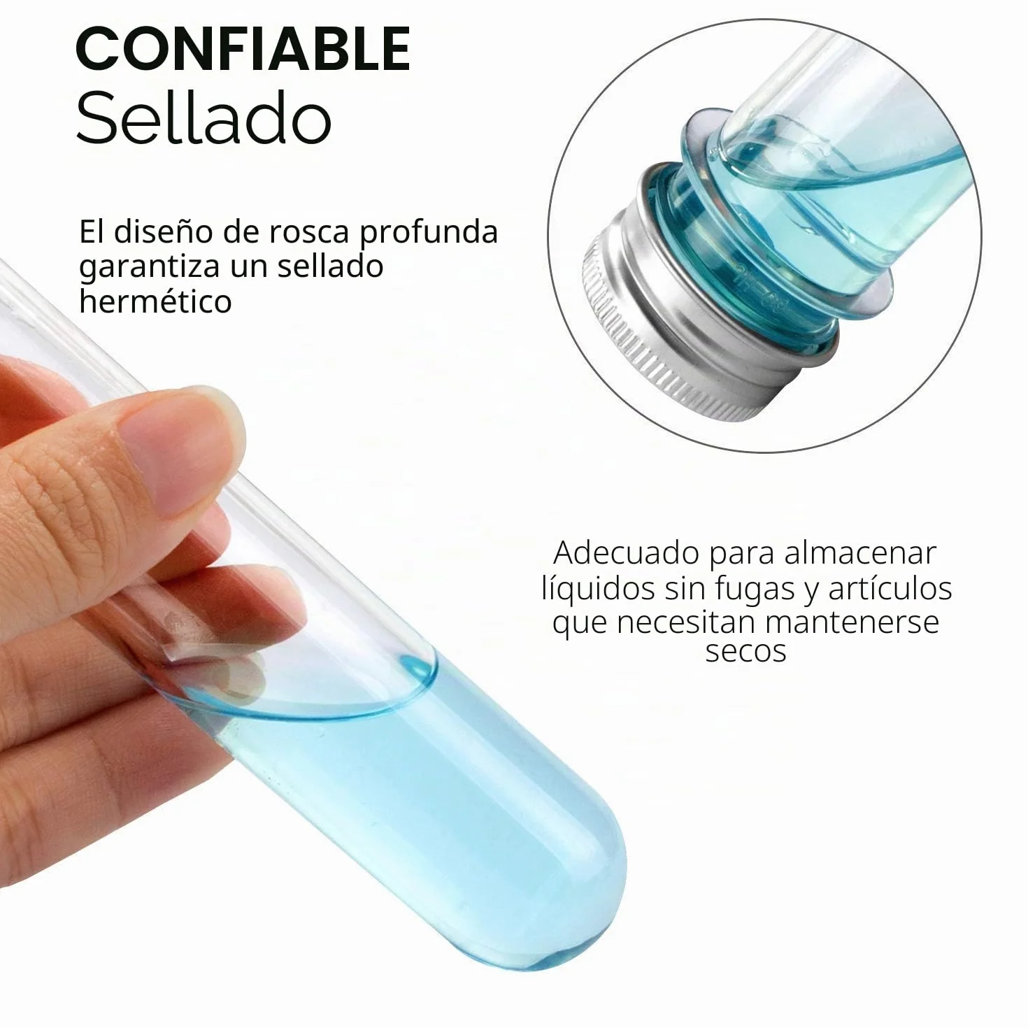 KAHEIGN 60 Piezas Tubos de Ensayo de Plástico 45ml con Gorras Transparentes para Especias Dulces