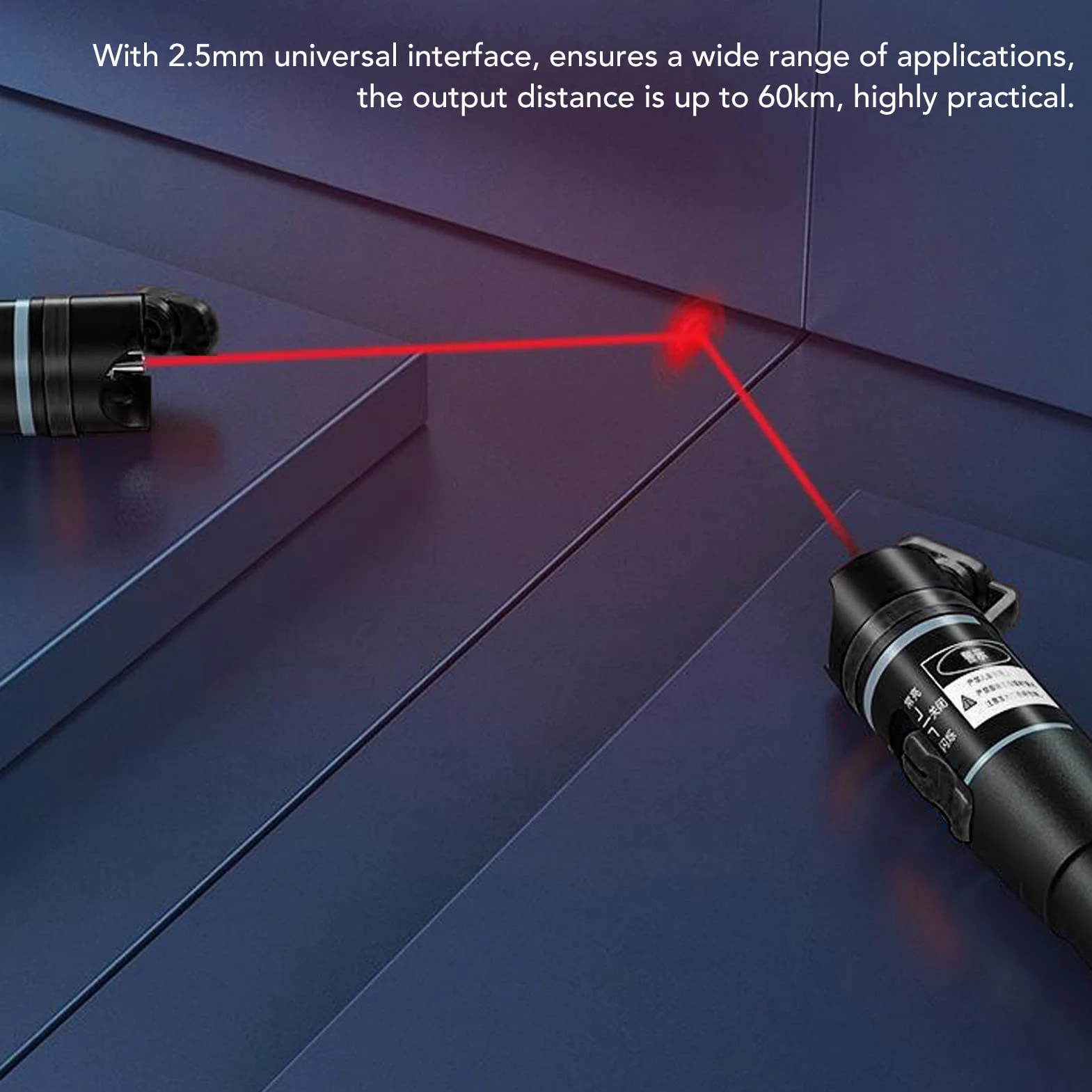 VFL Localizador Visual de Fallas 60MW 60KM Medidor Fibra óptica Kit Herramientas FC SC ST