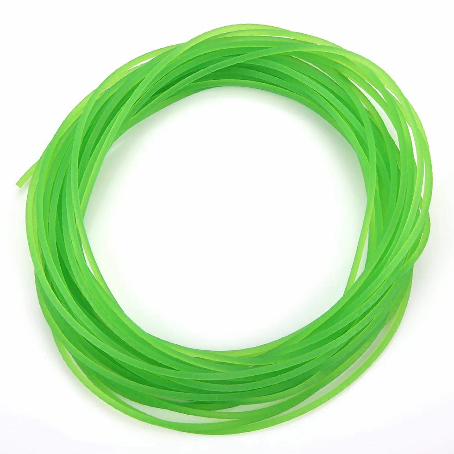 Correa de poliuretano verde rugosa redonda 2mm x 10m para transmisión de impulsión