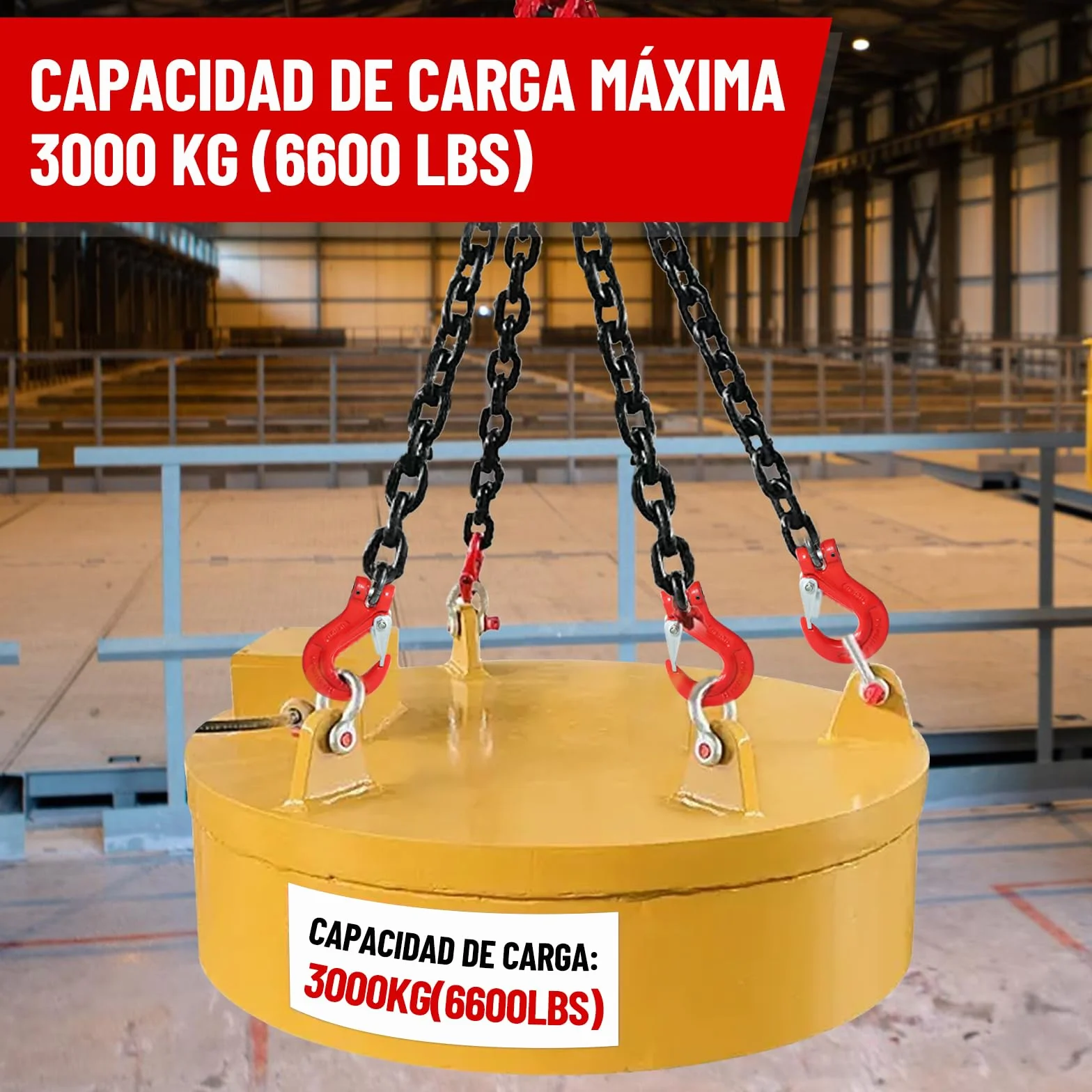 Cadena de Elevación G80 3000 kg 4 Cadenas con Ganchos