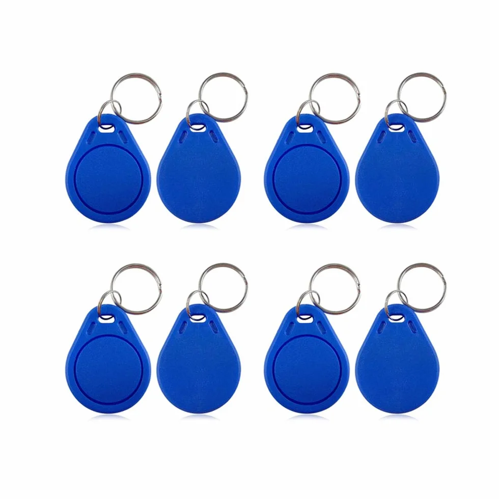 YAVIS 50pcs 13,56MHz RFID Llaveros 1K Chip Etiqueta Proximidad Llave Tag MF IC NFC Tarjetas Control Acceso Azul