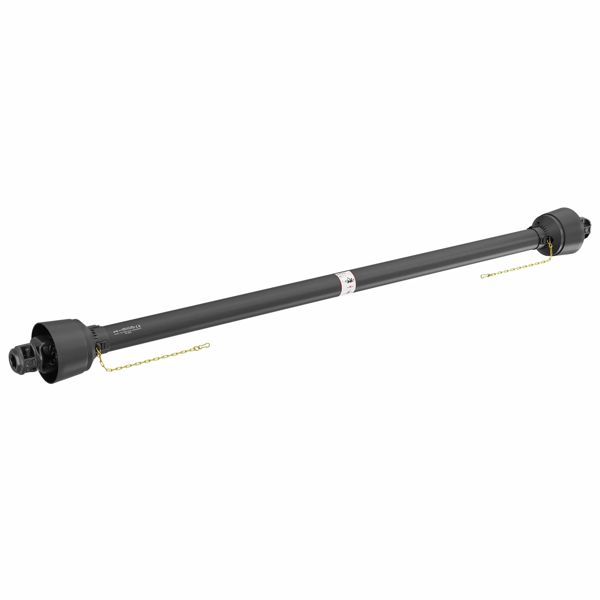 WilTec Toma de Fuerza T5 Eje transmisión cardán 1800-1980mm 620Nm 540rpm PTO 54kW 74CV 2X 1 3/8" 6 dientes