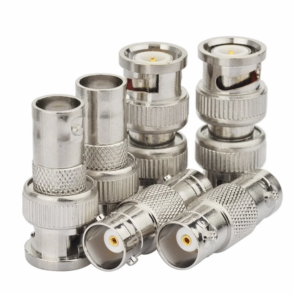 Superbat Adaptador BNC 50ohm Macho/Hembra 6 Piezas Coaxial para Antena CCTV Seguridad