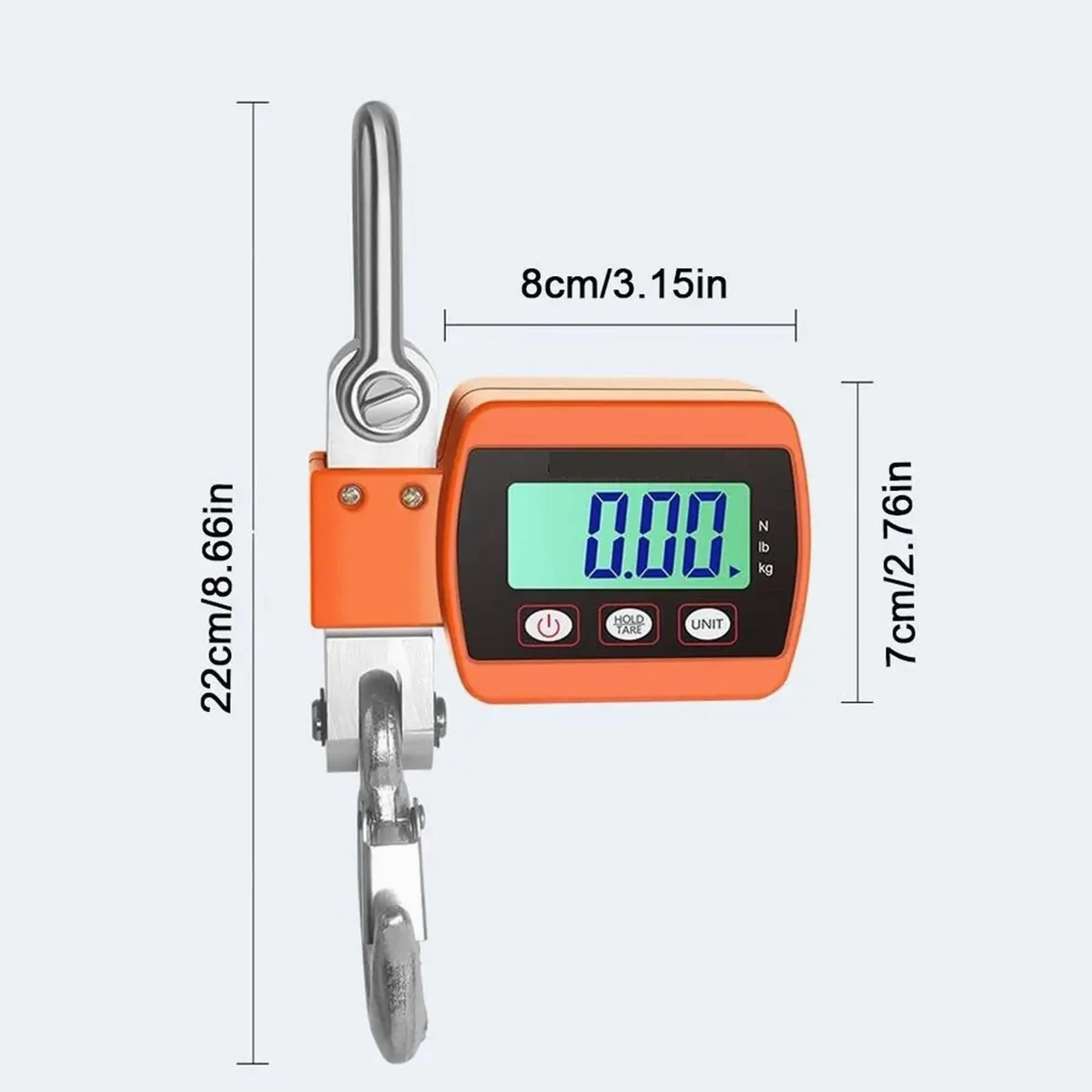 MRKU Balanza Colgante, básculas para Equipaje, grúa Digital, Gancho electrónico de 500 kg