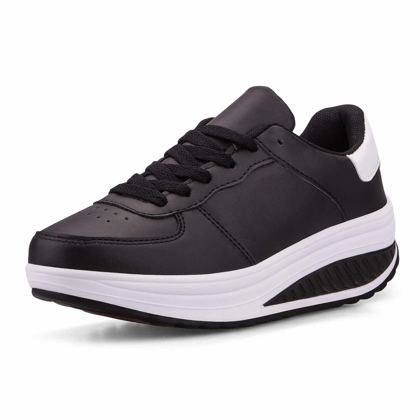 Zapatos Sneakers Adelgazar para Caminar Mujer Cuña Plateado
