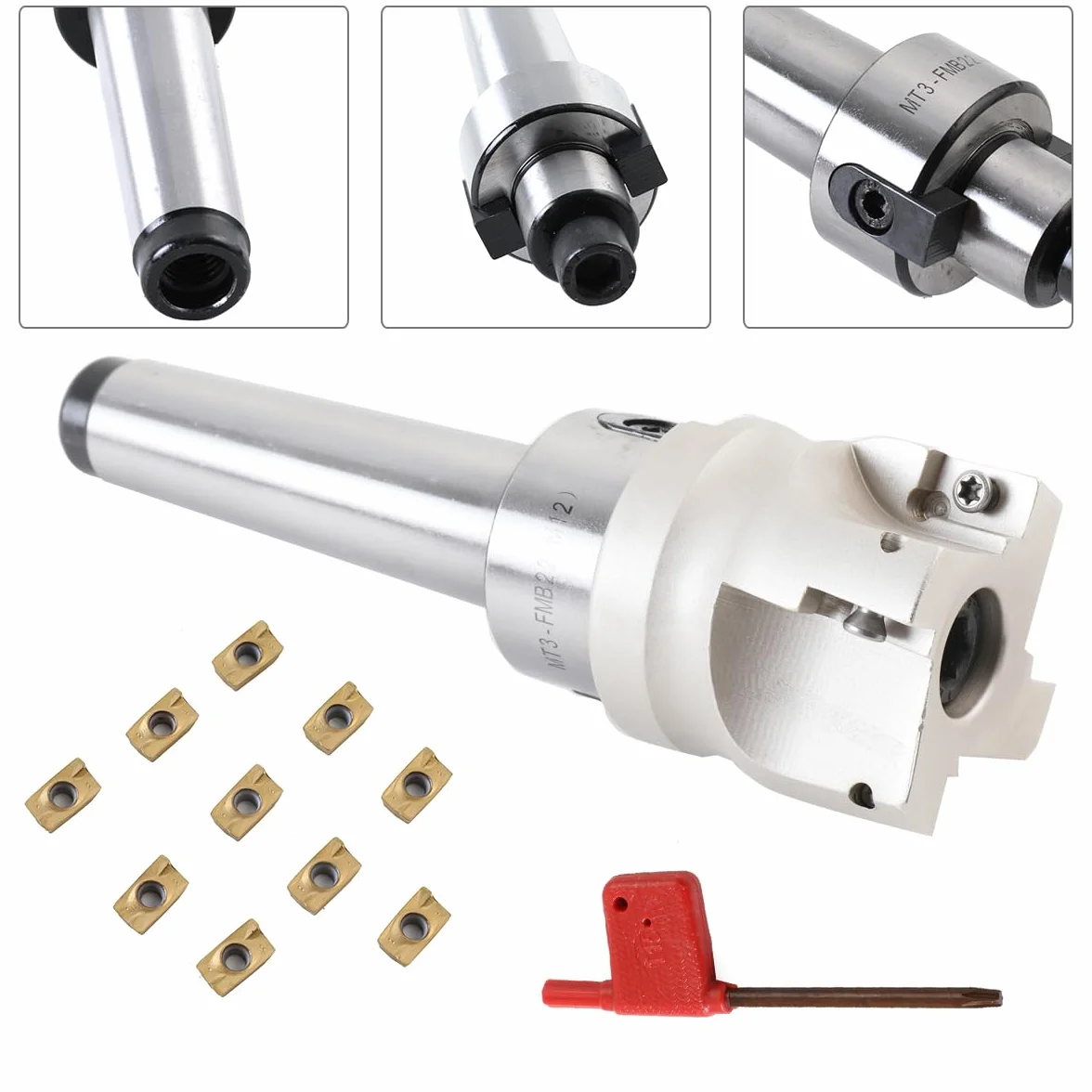 Soporte para fresa de planos MT3-FMB22-M12 400R-50-22, juego de corte CNC APMT1604