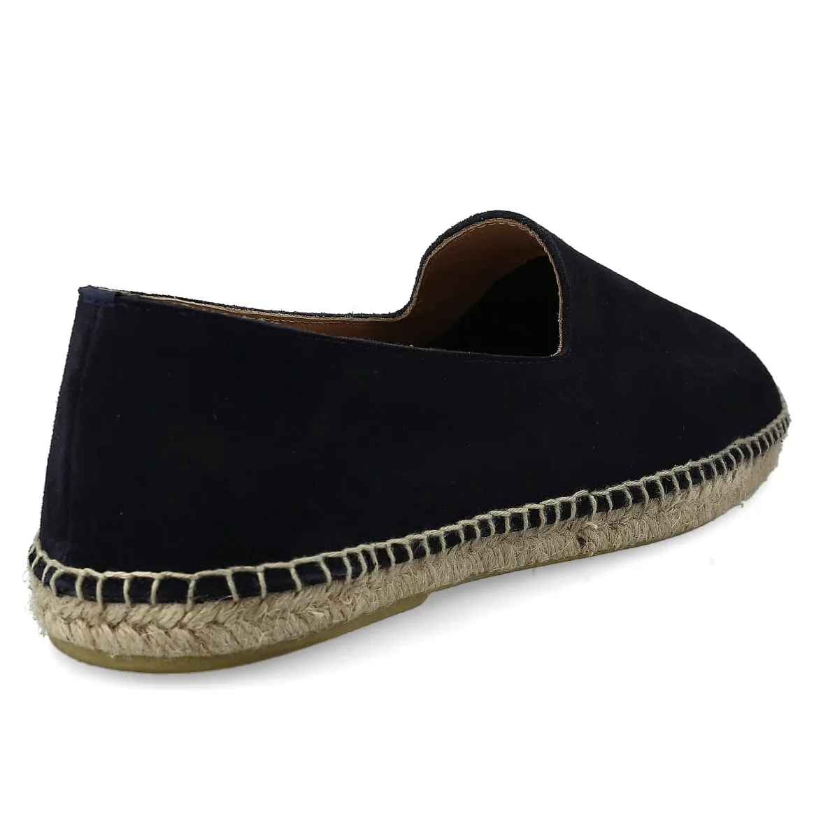 Alpargatas de Esparto de Piel para Hombre. Slippers Zapatillas Flexibles de Verano. Sandalias de Ante para Hombre. Mocasines Espadrillas. Marrón, Azul Marino y Kaki