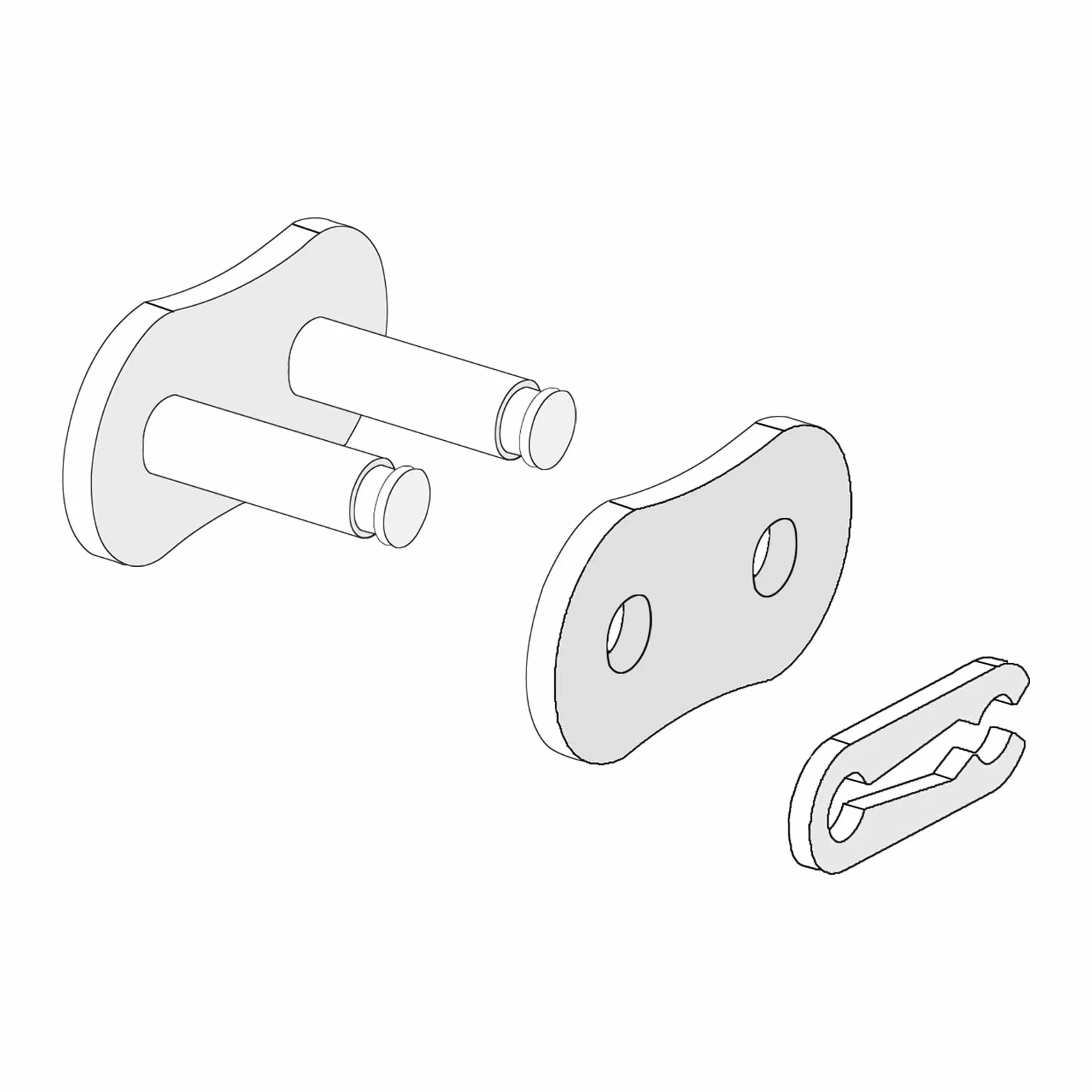 Cadena Maestro Conector Enlace Rodillo 3/8" Paso Carbono Acero Estándar 06B