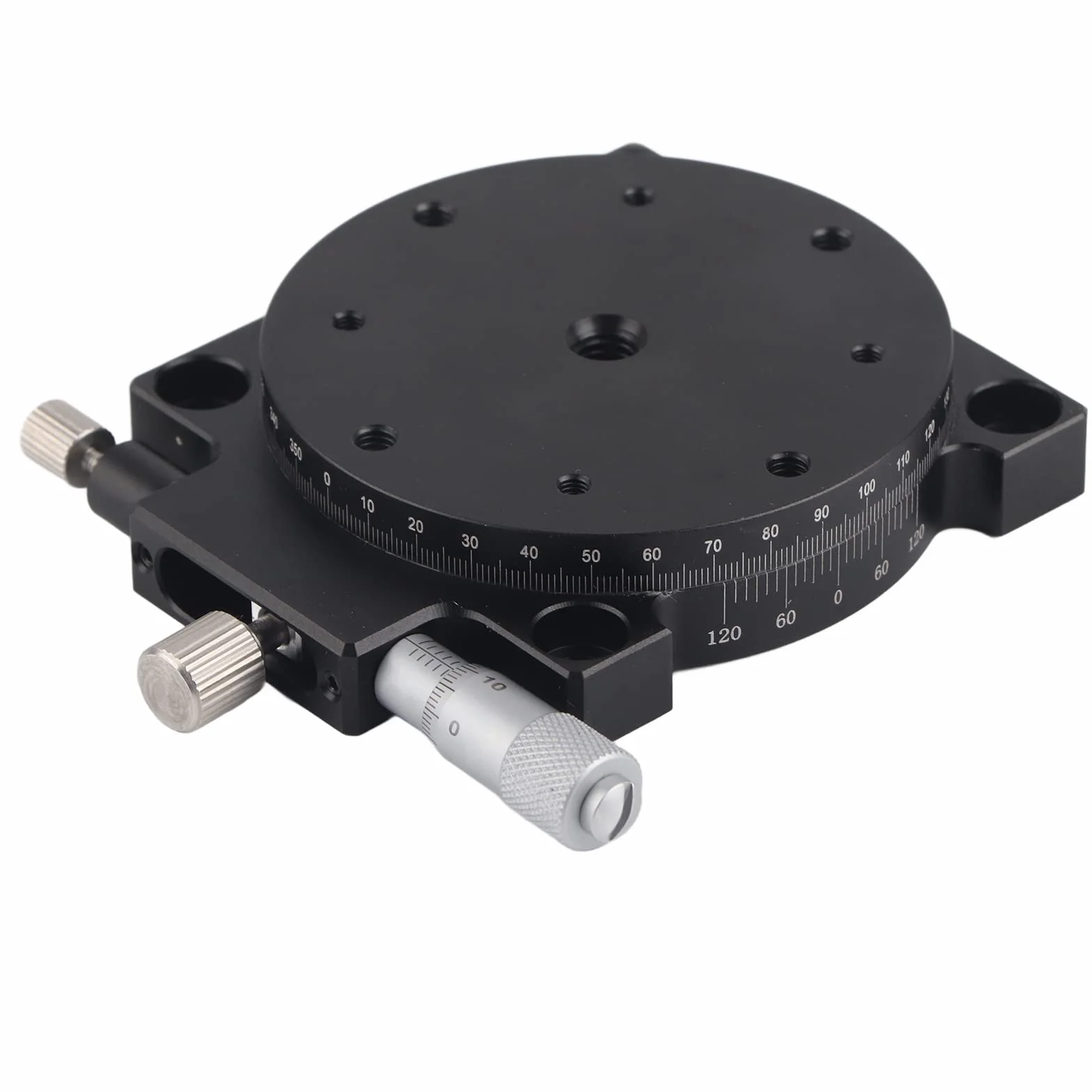 Mesa de Trabajo Óptica RS60-L 60x60mm Ejes R Etapa Lineal Ajuste Manual Plataforma de Rotación de Rodamientos Aleación