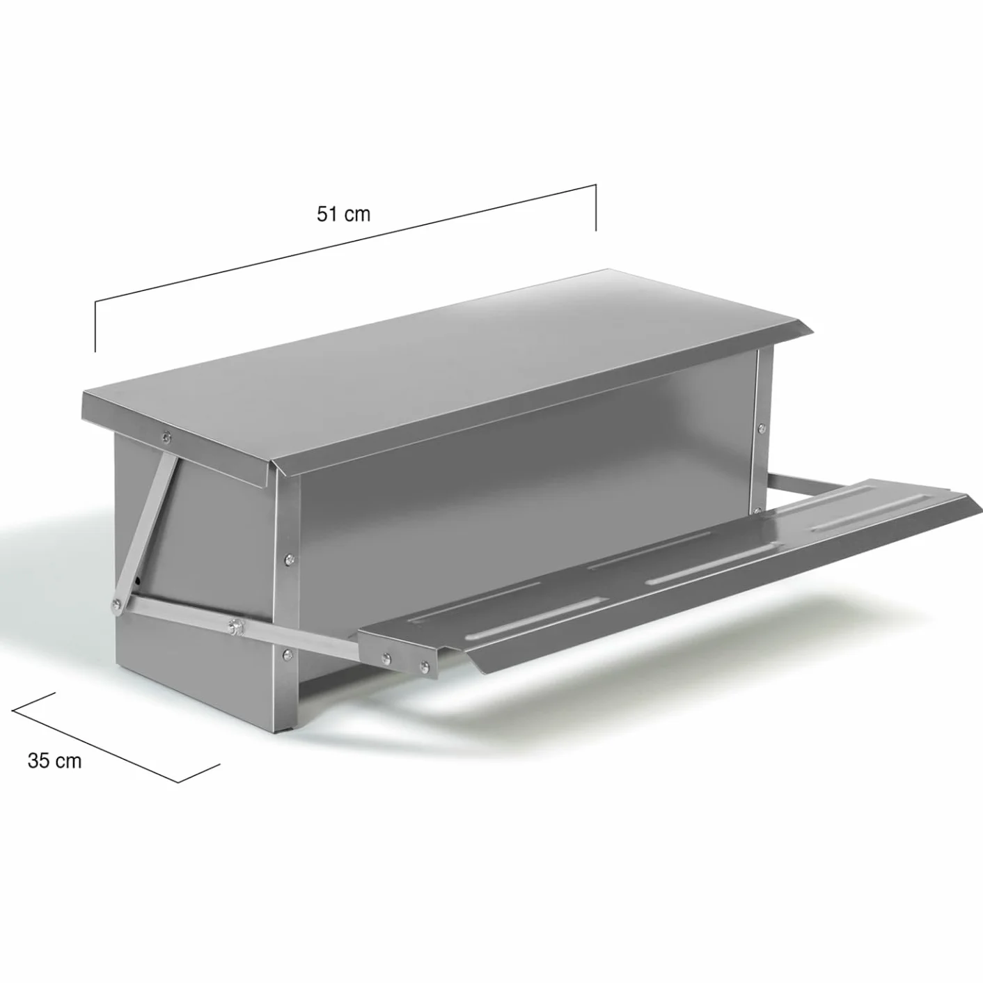 Alimentador XXL para gallinas, dispensador automático con pedal de acero 10 kg
