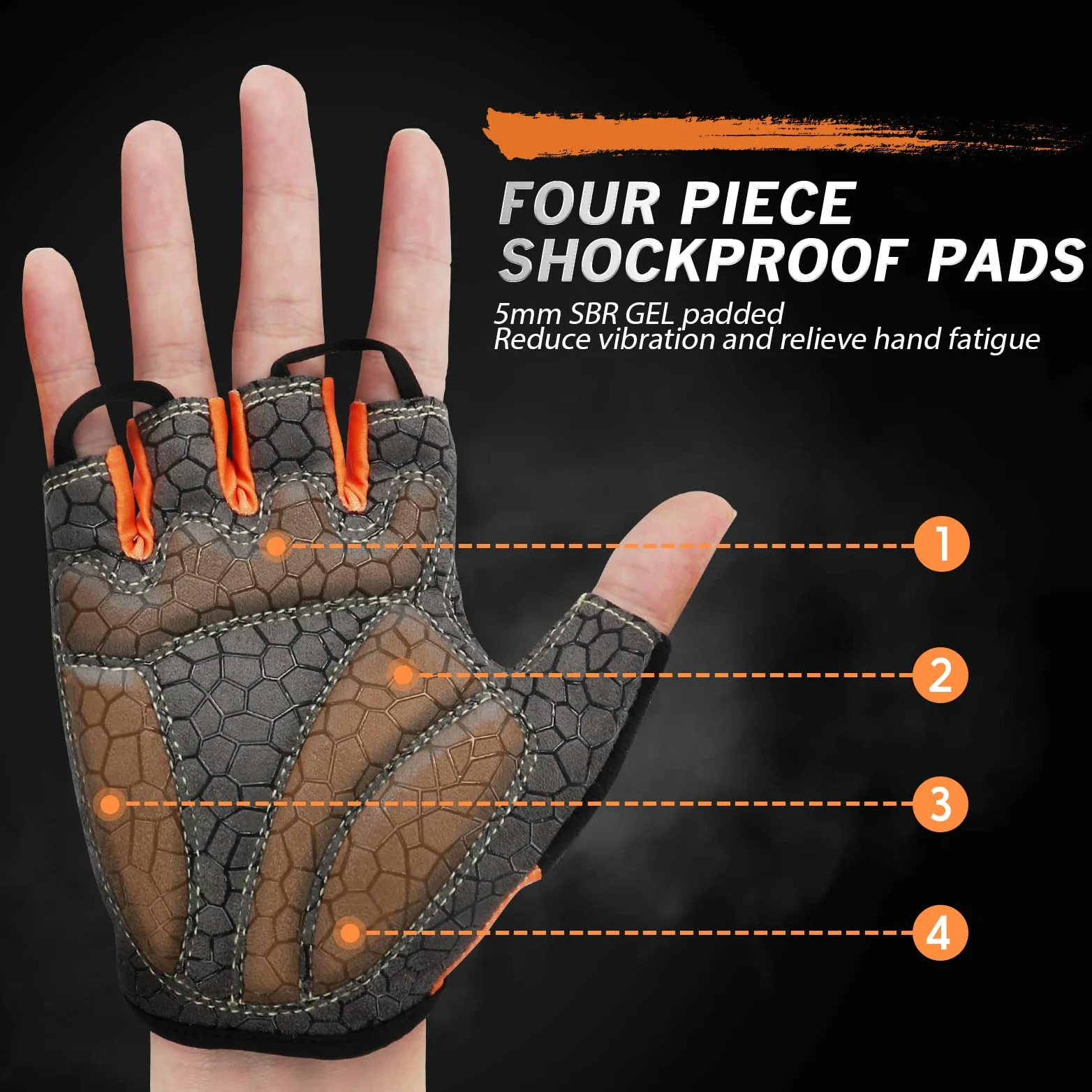 Guantes de Ciclismo para Hombre y Mujer con Almohadilla Antideslizante Absorbente de Golpes, Guantes Ligeros para Ciclismo, Entrenamiento al Aire Libre