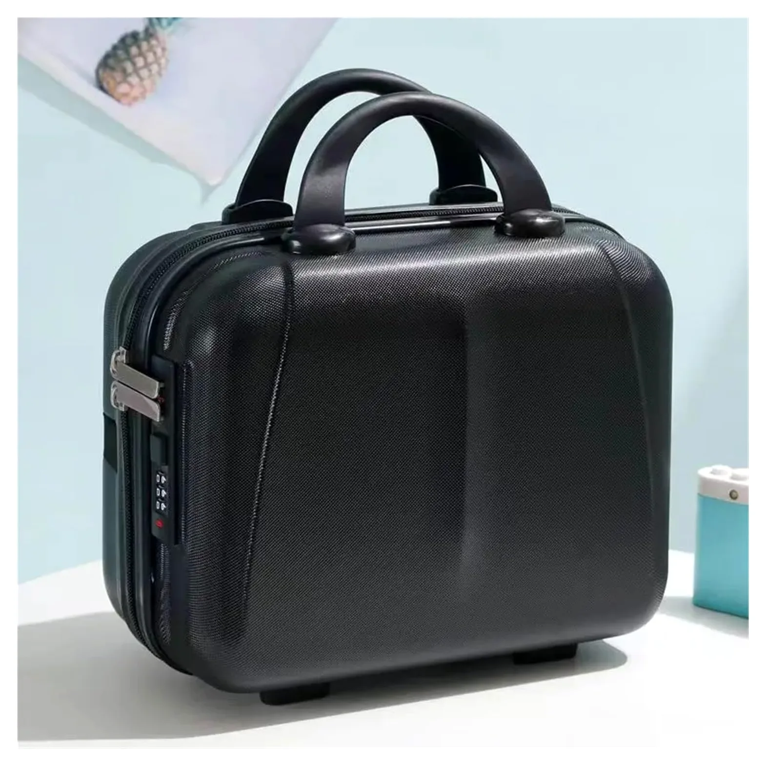 Bolsa Maquillaje Mini Equipaje portátil de Viaje de Carcasa Dura, Almacenamiento de artículos de tocador, Bolsa de cosméticos, Bloqueo de contraseña for Proteger cosméticos