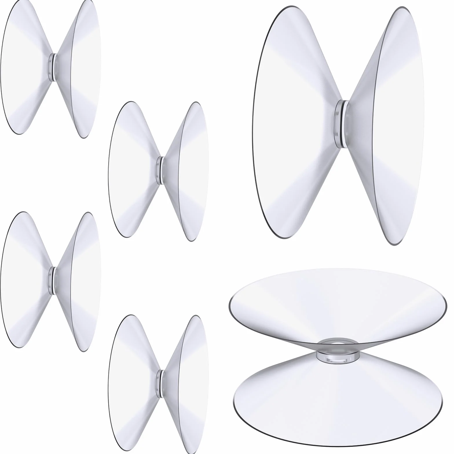 flintronic Ventosa de doble cara 40 mm, 6 Piezas para Camper, Baño, Armario, Ventana