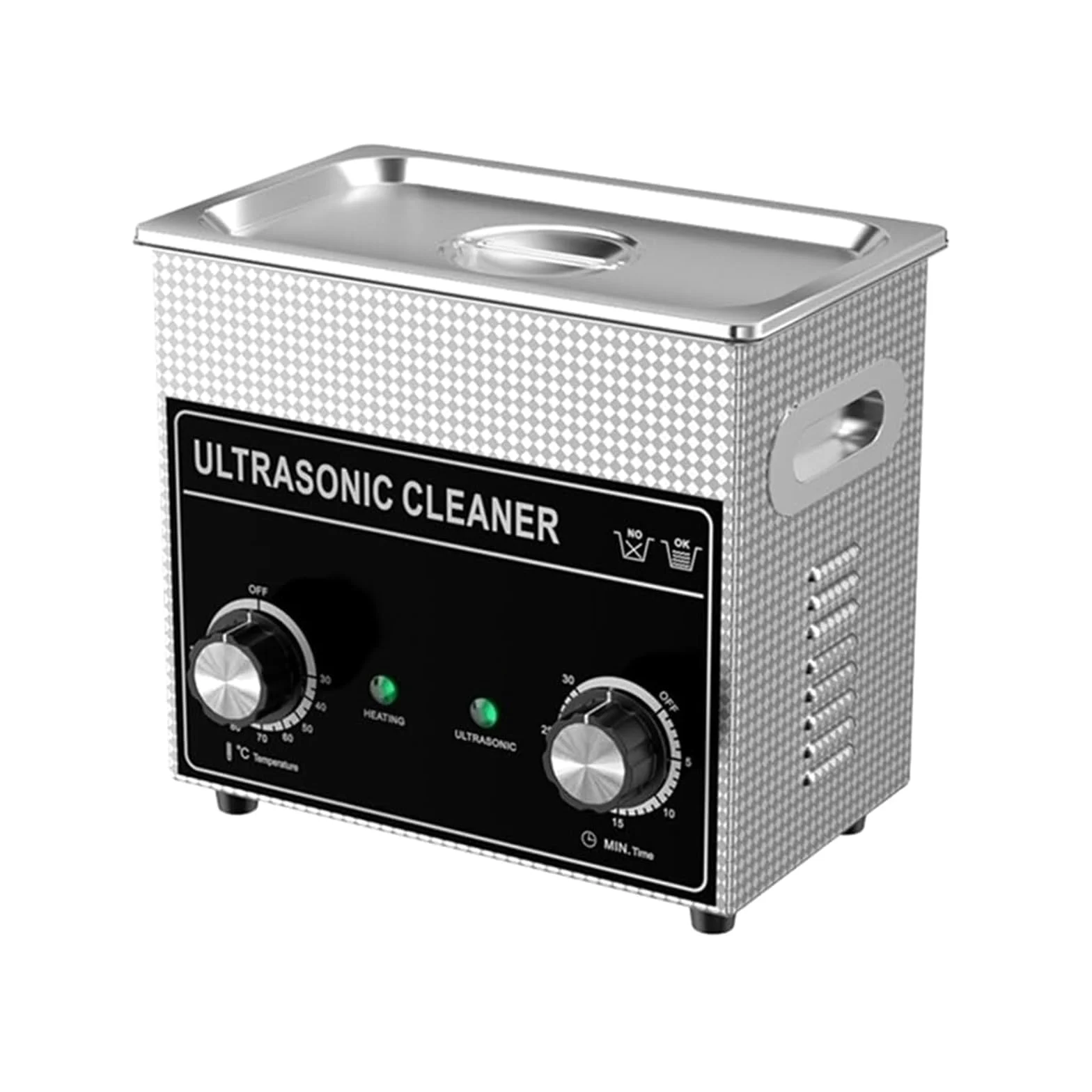 Limpiador de joyas, Limpiador Ultrasónico Para Baño, 3,2 L Más, 180W, 40kHz, Con Transductores, Control De Perilla Mecánica, Calentador, Temporizador, Limpieza,para retenedores