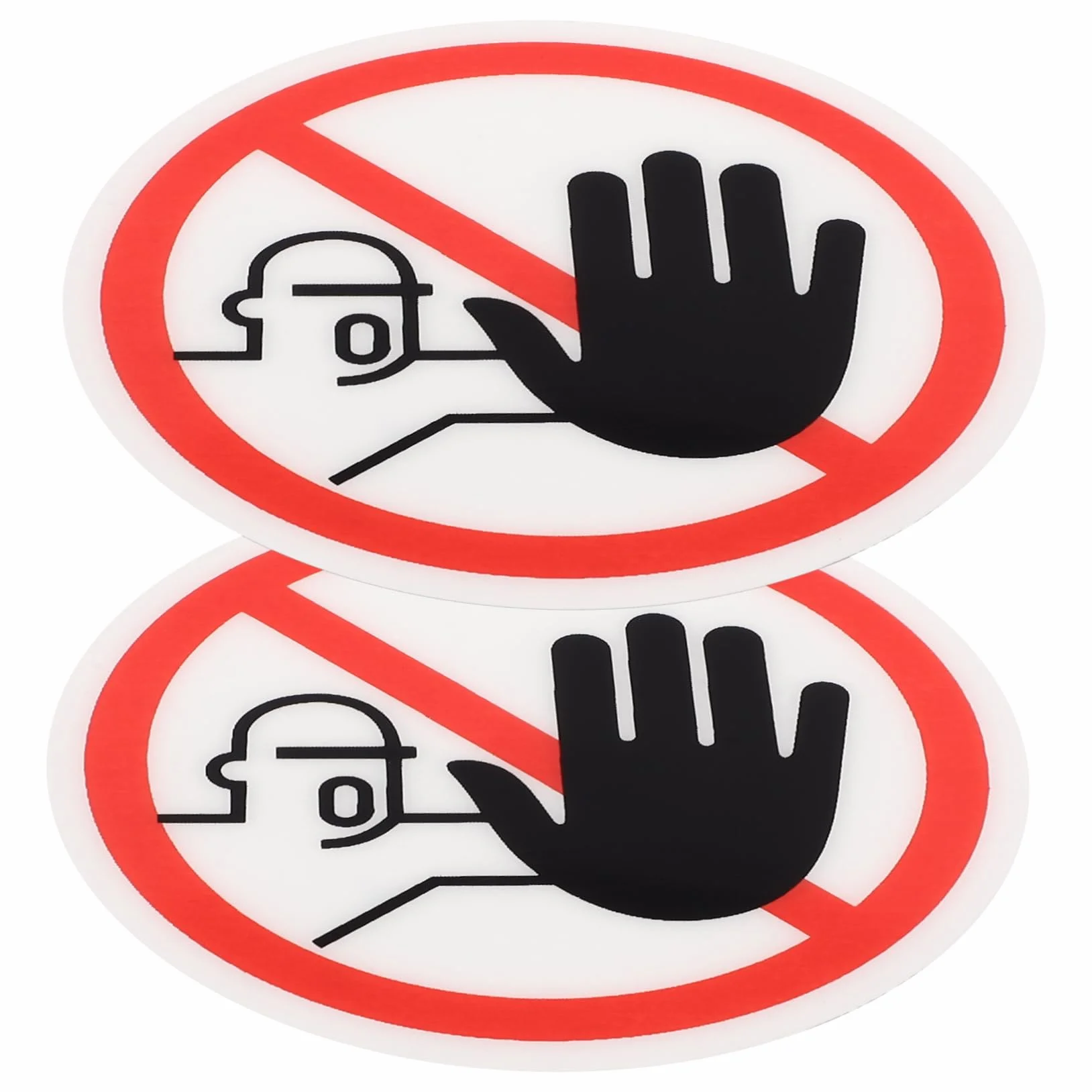 GARVALON Pegatinas Autoadhesivas Señal No Tocar PVC 2 Piezas Advertencia Seguridad