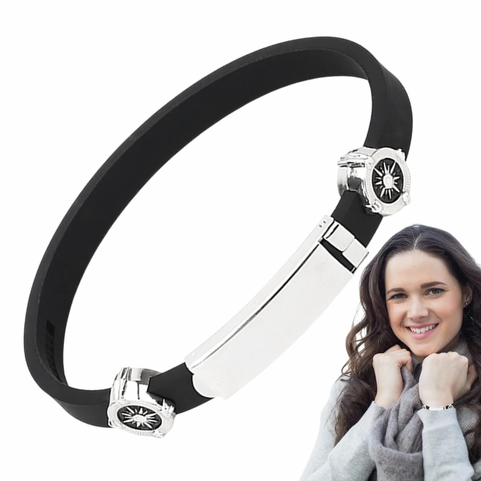 Pulsera antiestática de silicona, correa de muñeca antiestática impermeable