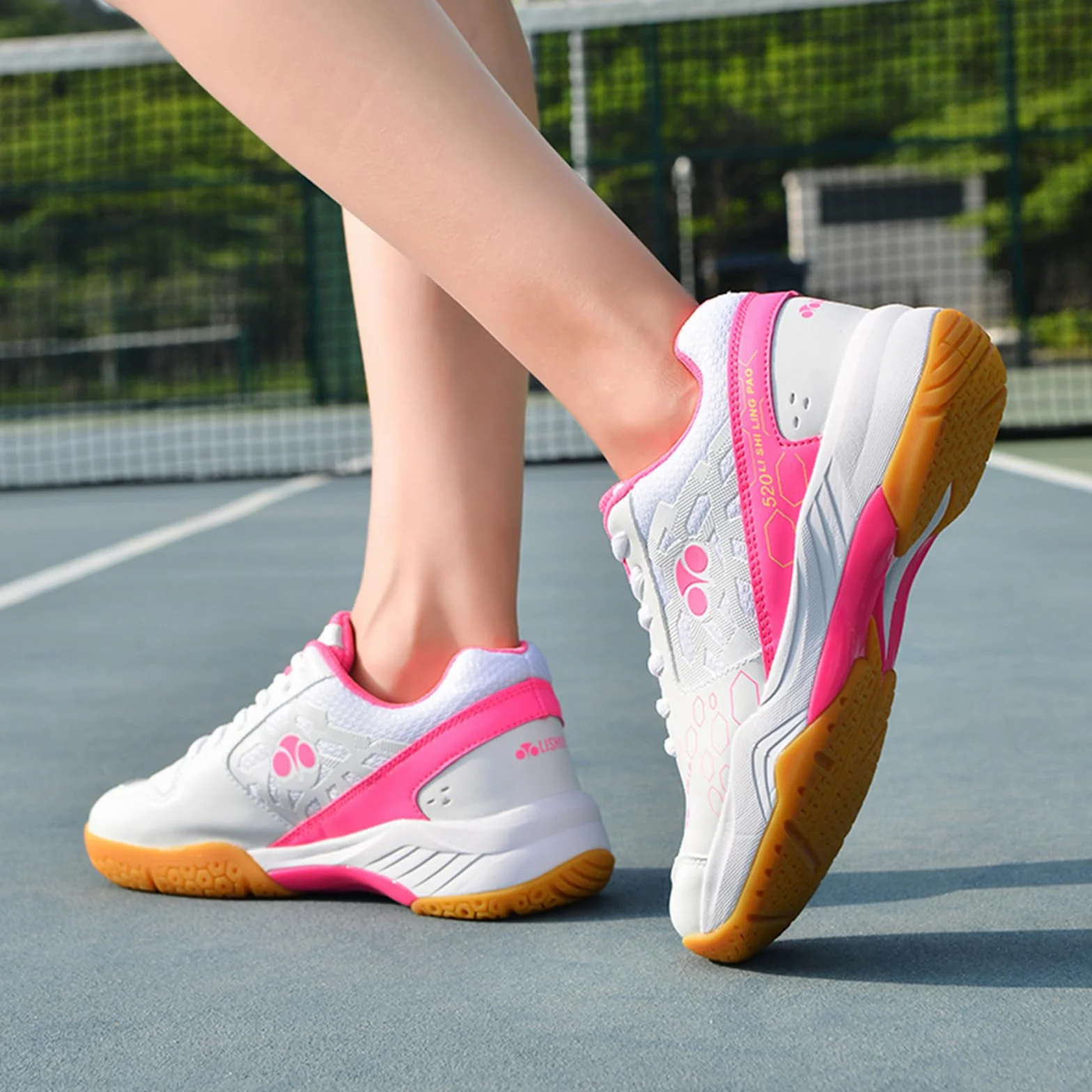 JiuQing Zapatillas De Bádminton para Hombre Y Mujer Zapatillas De Interior Zapatillas Ligeras para Squash Y Voleibol
