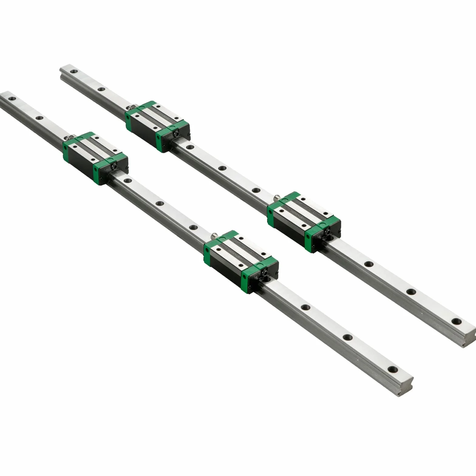 VEVOR Cojinete de Guía Lineal HSR20-1700mm 2pcs Rodamientos Riel Lineal con 4 Bloques para Máquinas Dobladoras